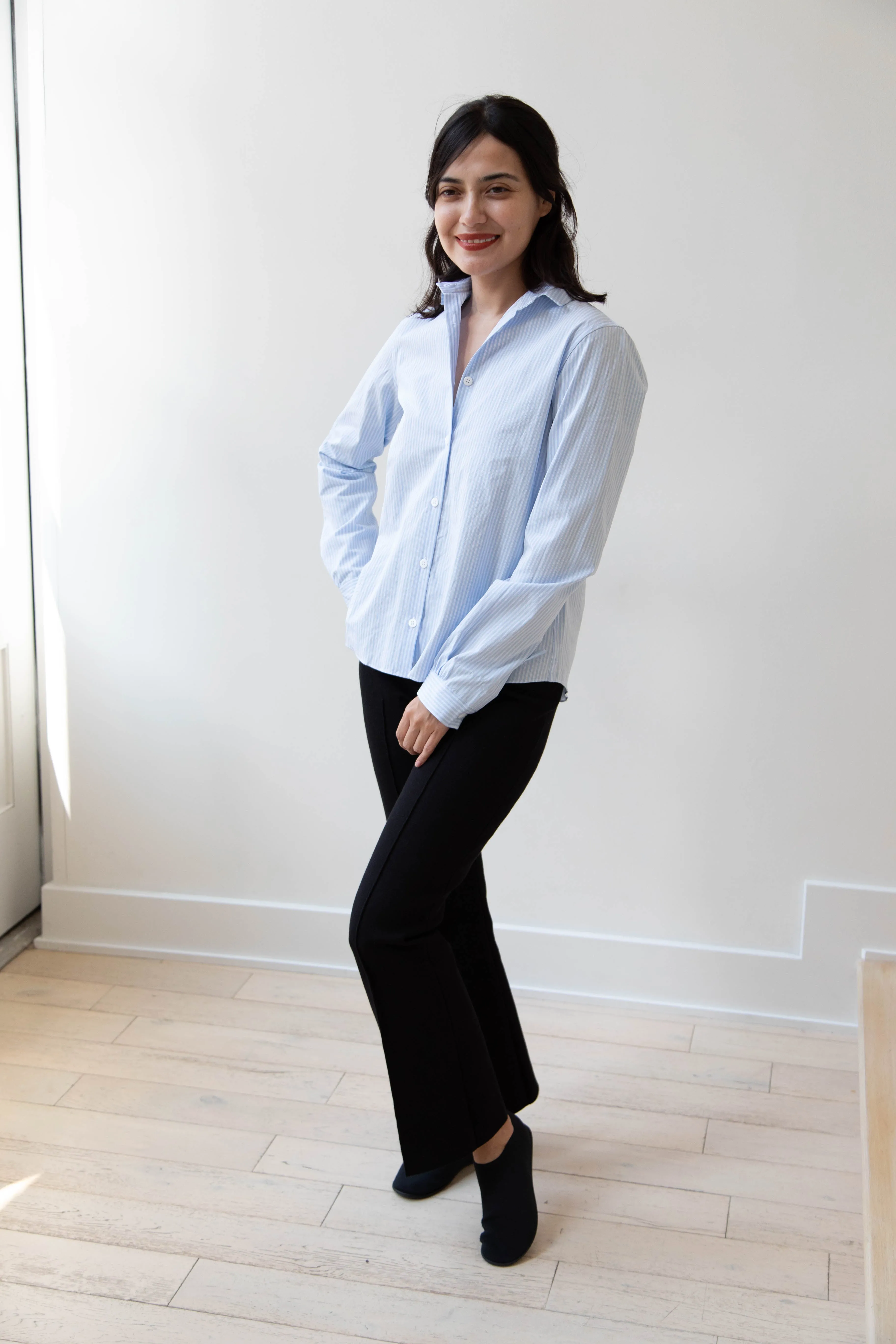 Bergfabel | Tyrol Shirt in Light Blue Stripe