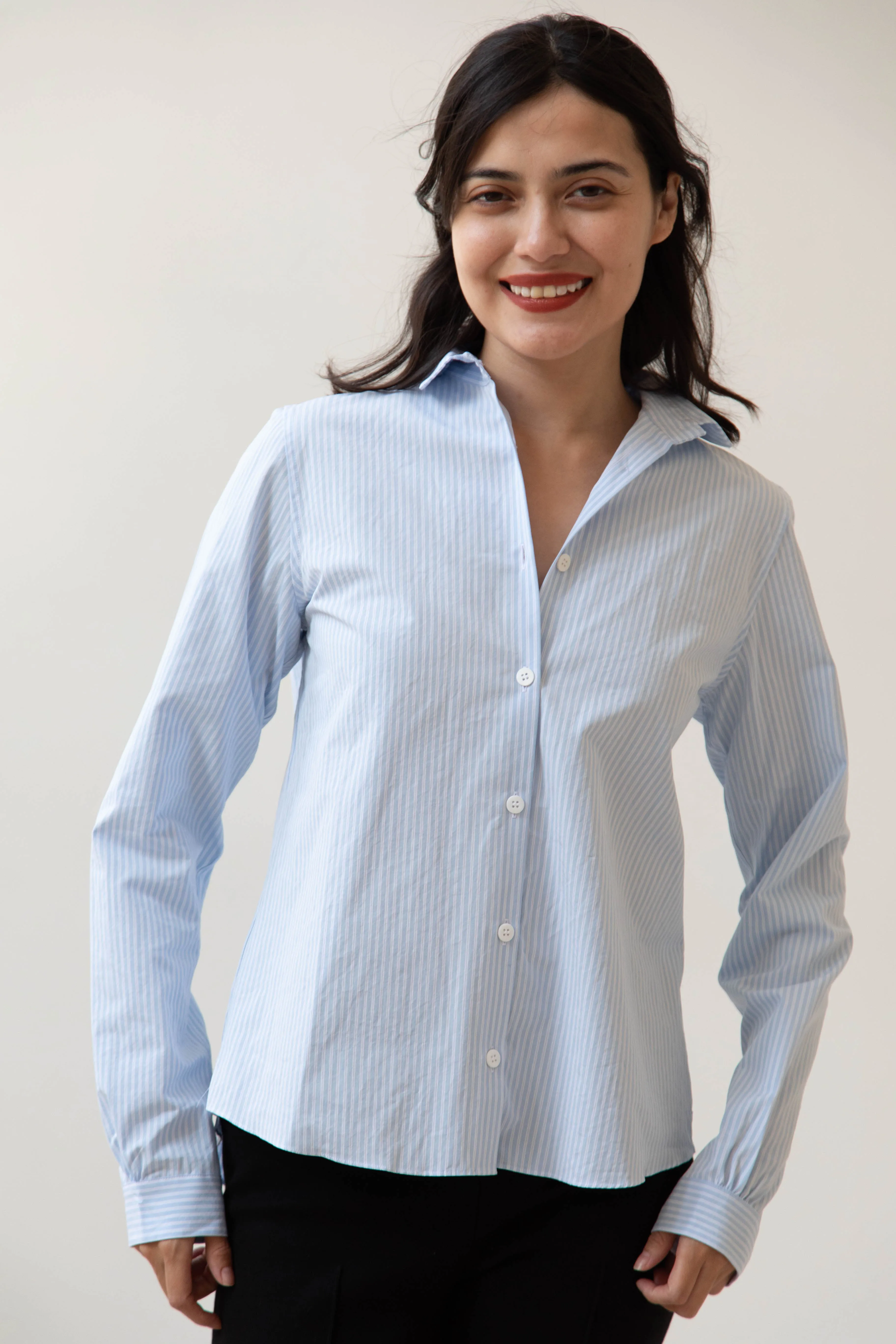 Bergfabel | Tyrol Shirt in Light Blue Stripe