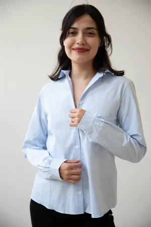 Bergfabel | Tyrol Shirt in Light Blue Stripe