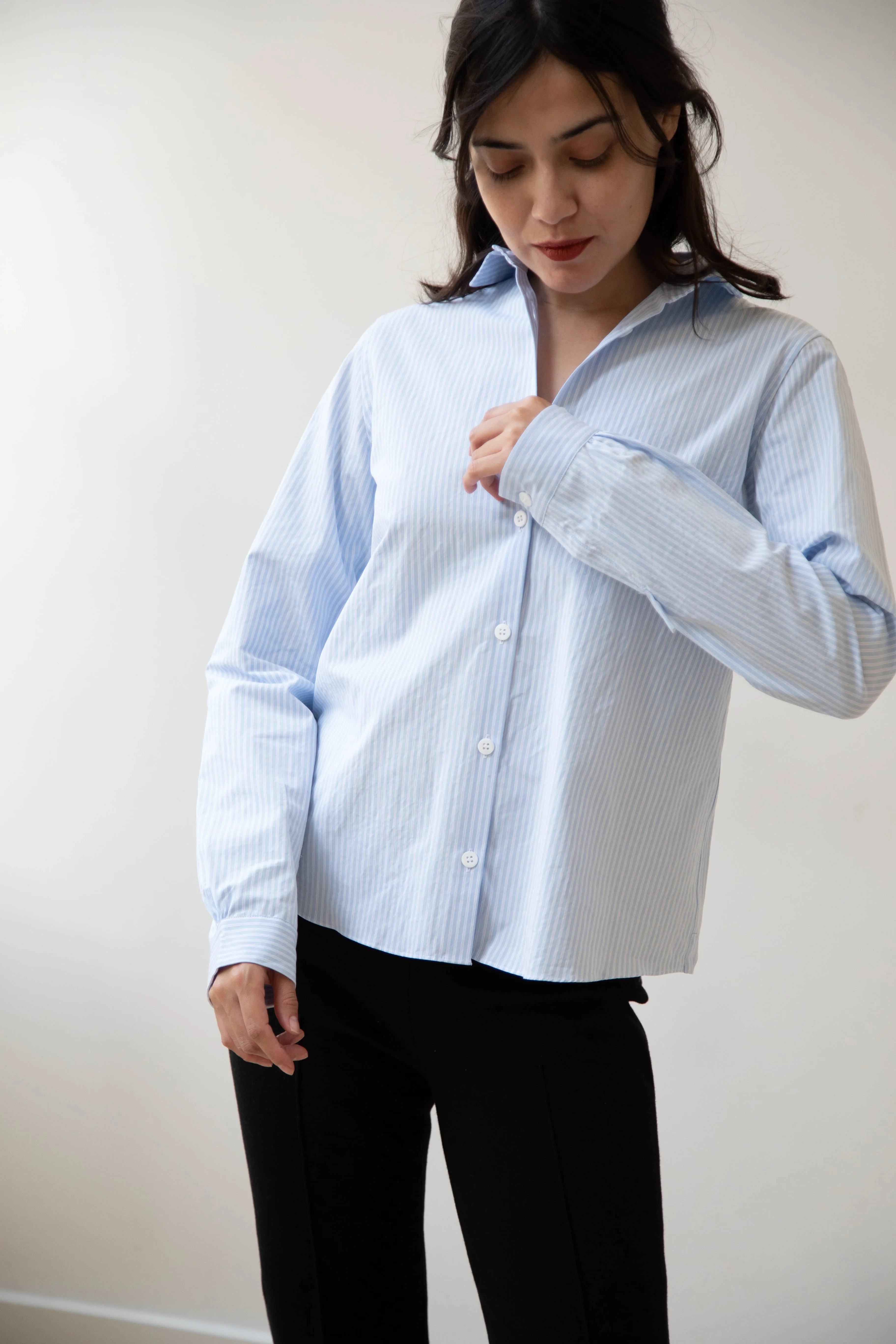 Bergfabel | Tyrol Shirt in Light Blue Stripe