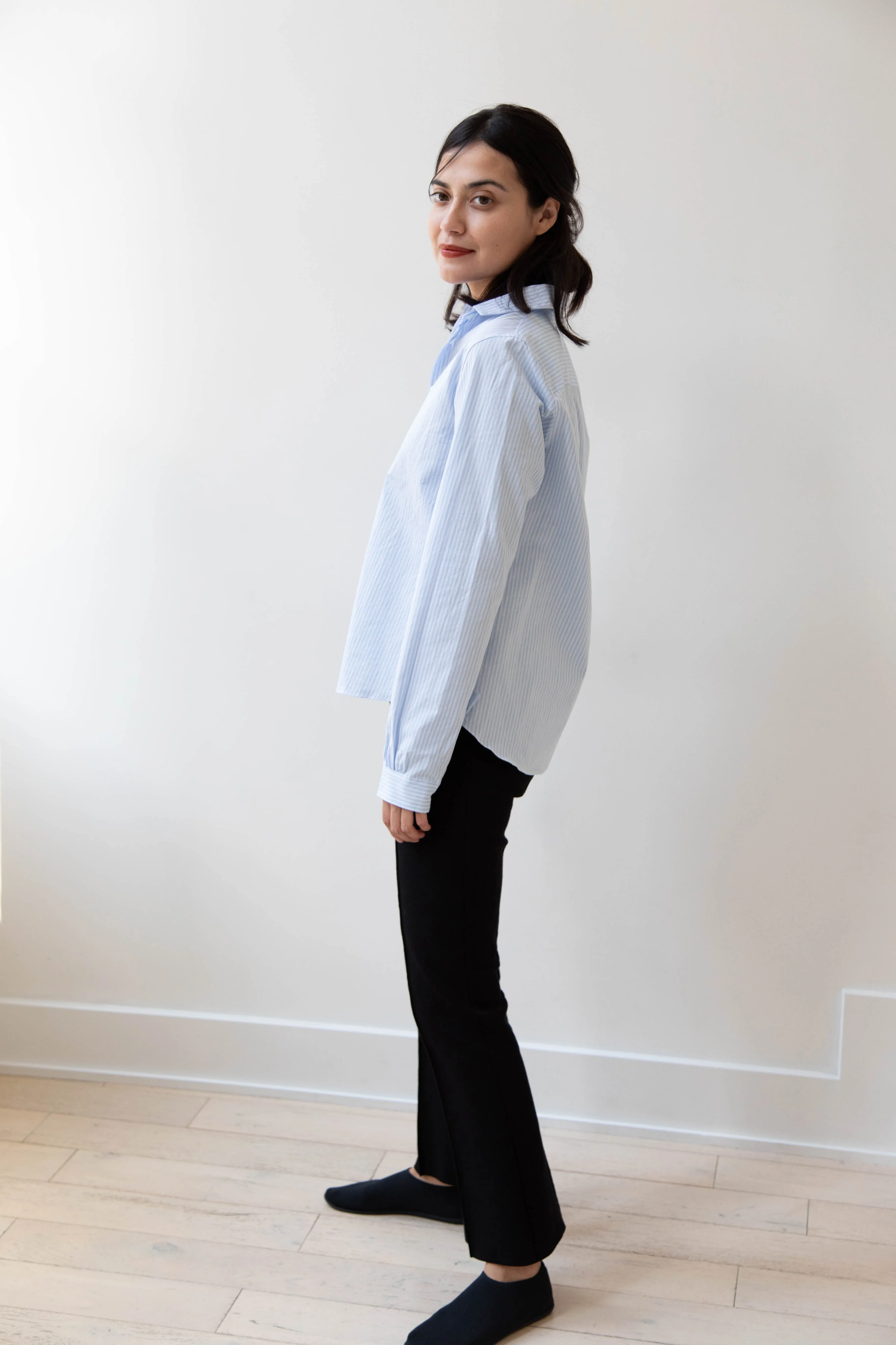 Bergfabel | Tyrol Shirt in Light Blue Stripe