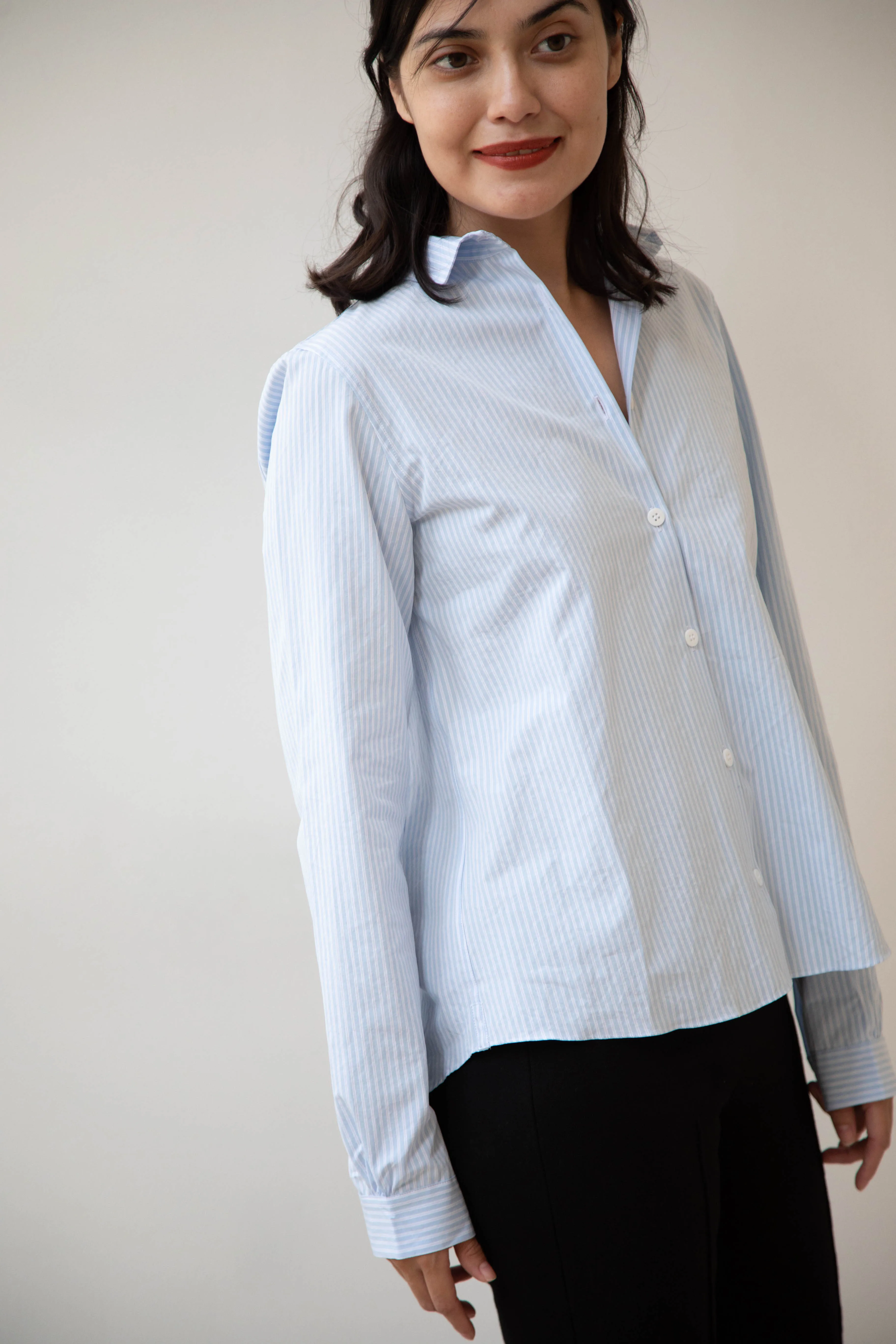 Bergfabel | Tyrol Shirt in Light Blue Stripe