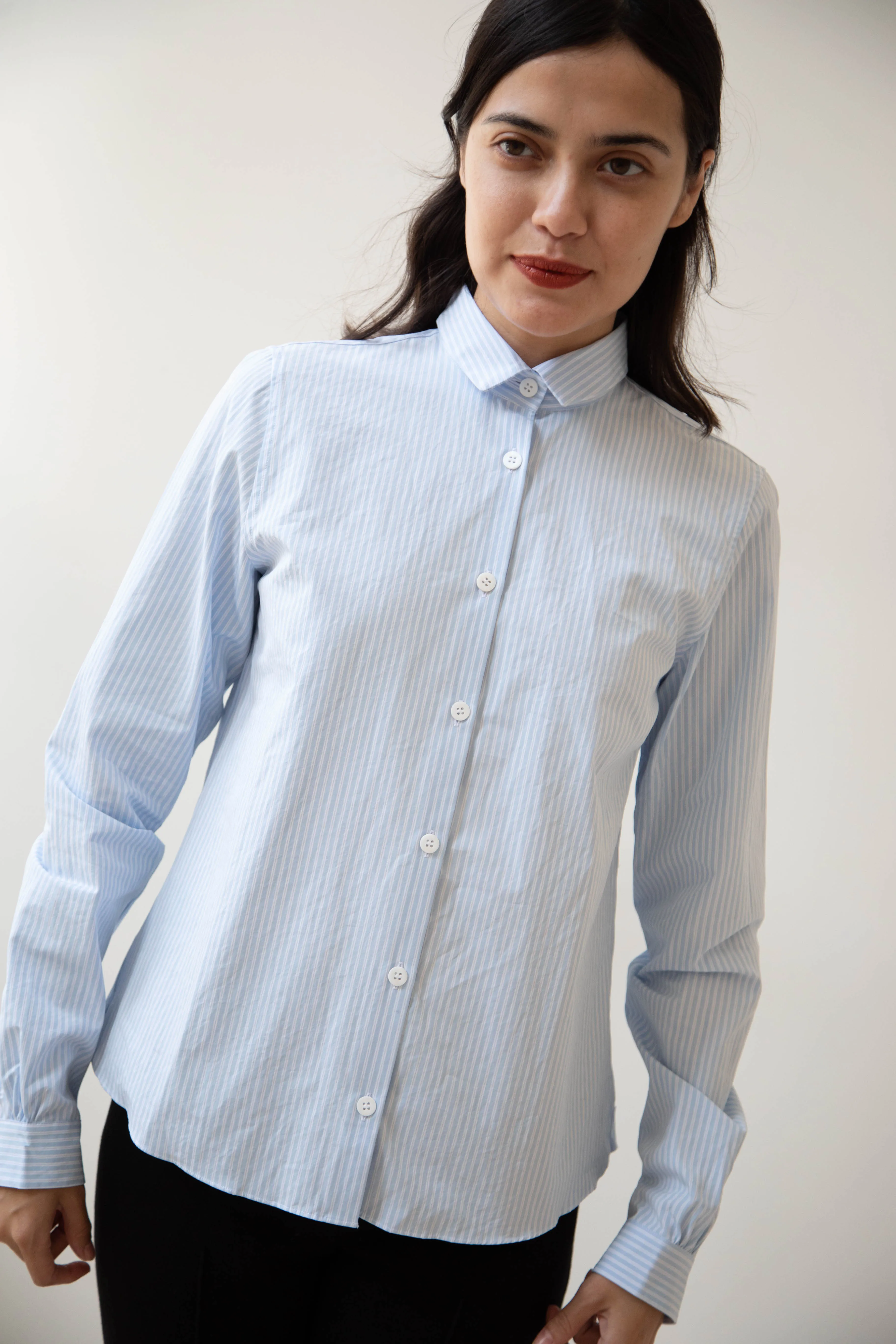 Bergfabel | Tyrol Shirt in Light Blue Stripe