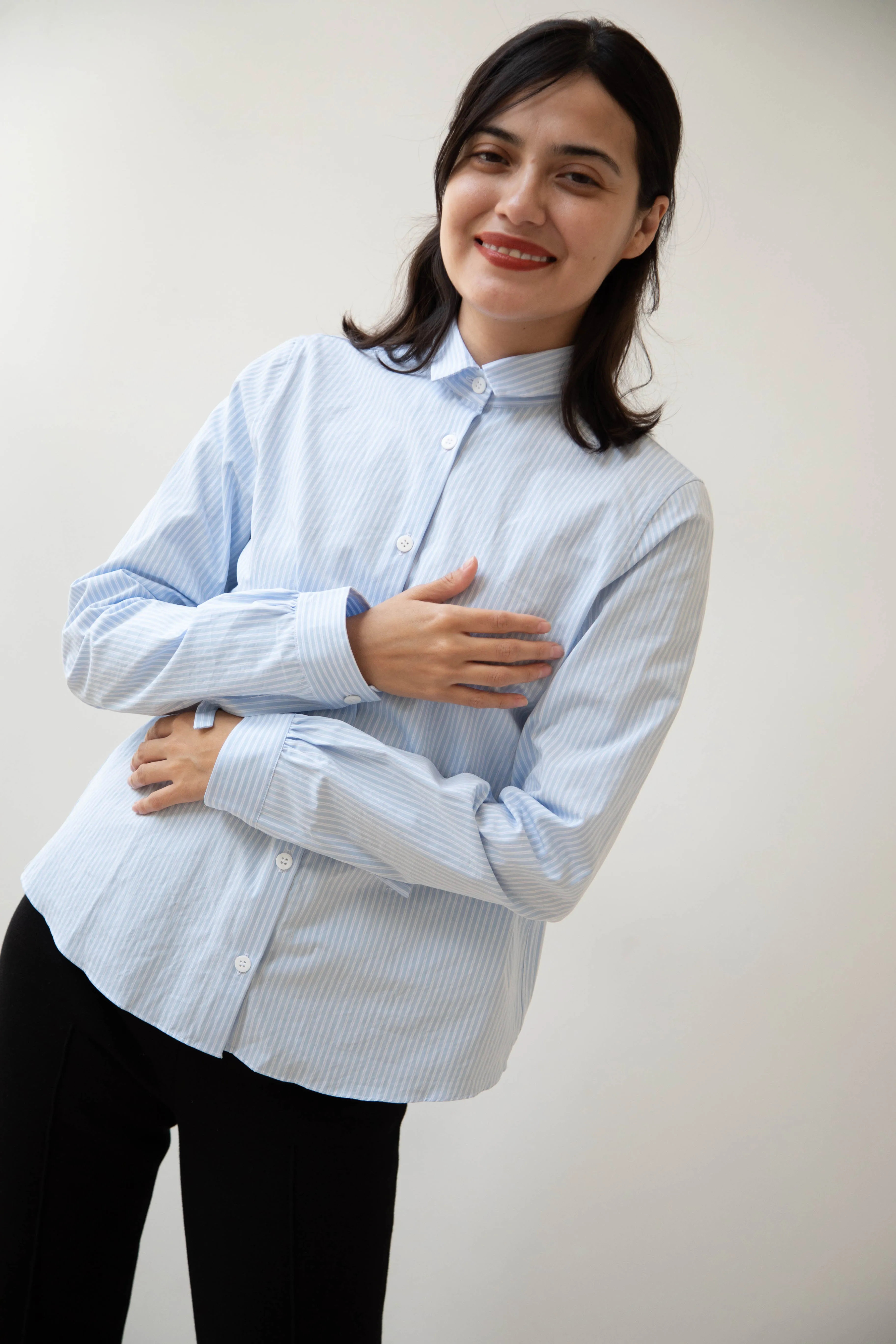 Bergfabel | Tyrol Shirt in Light Blue Stripe