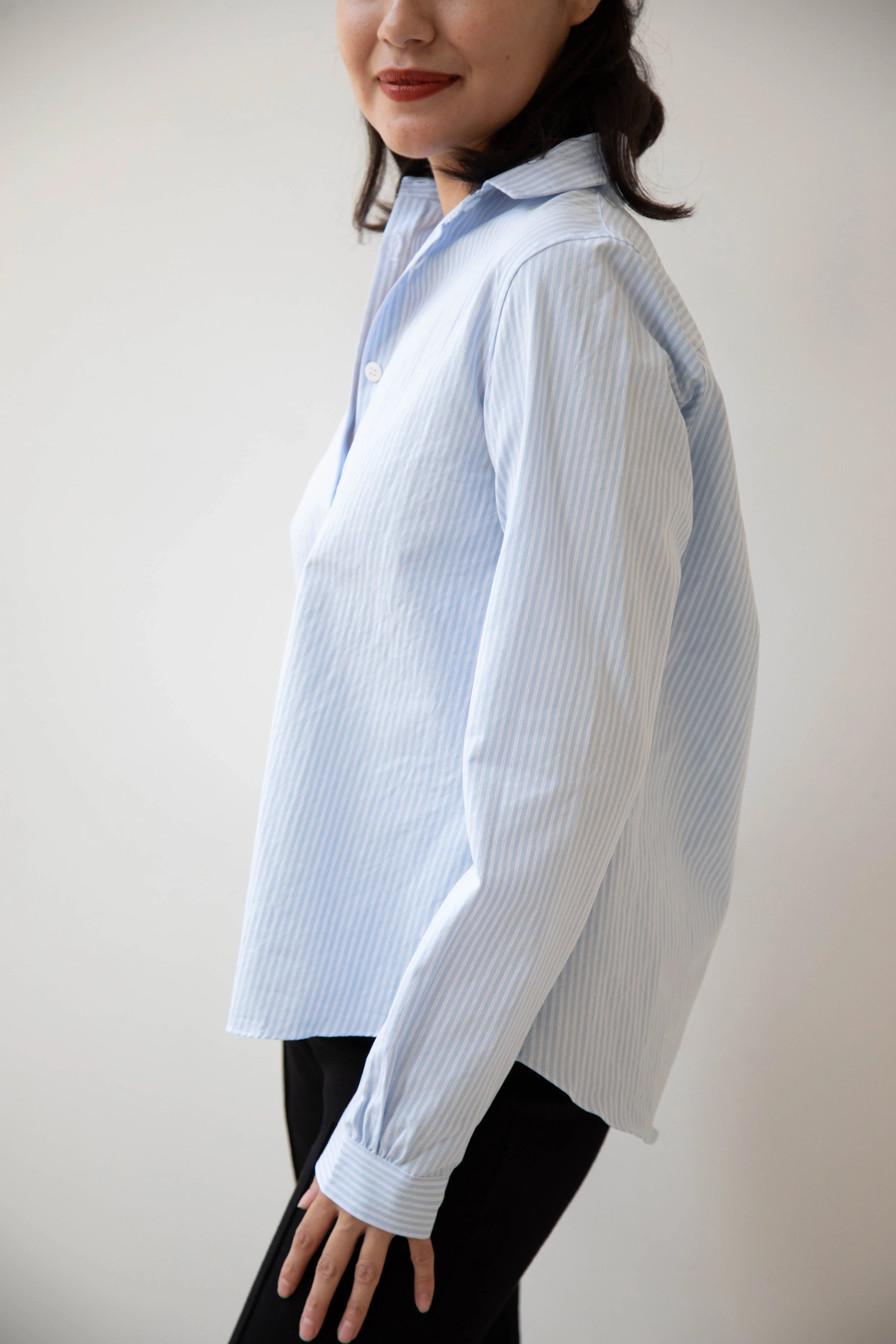 Bergfabel | Tyrol Shirt in Light Blue Stripe