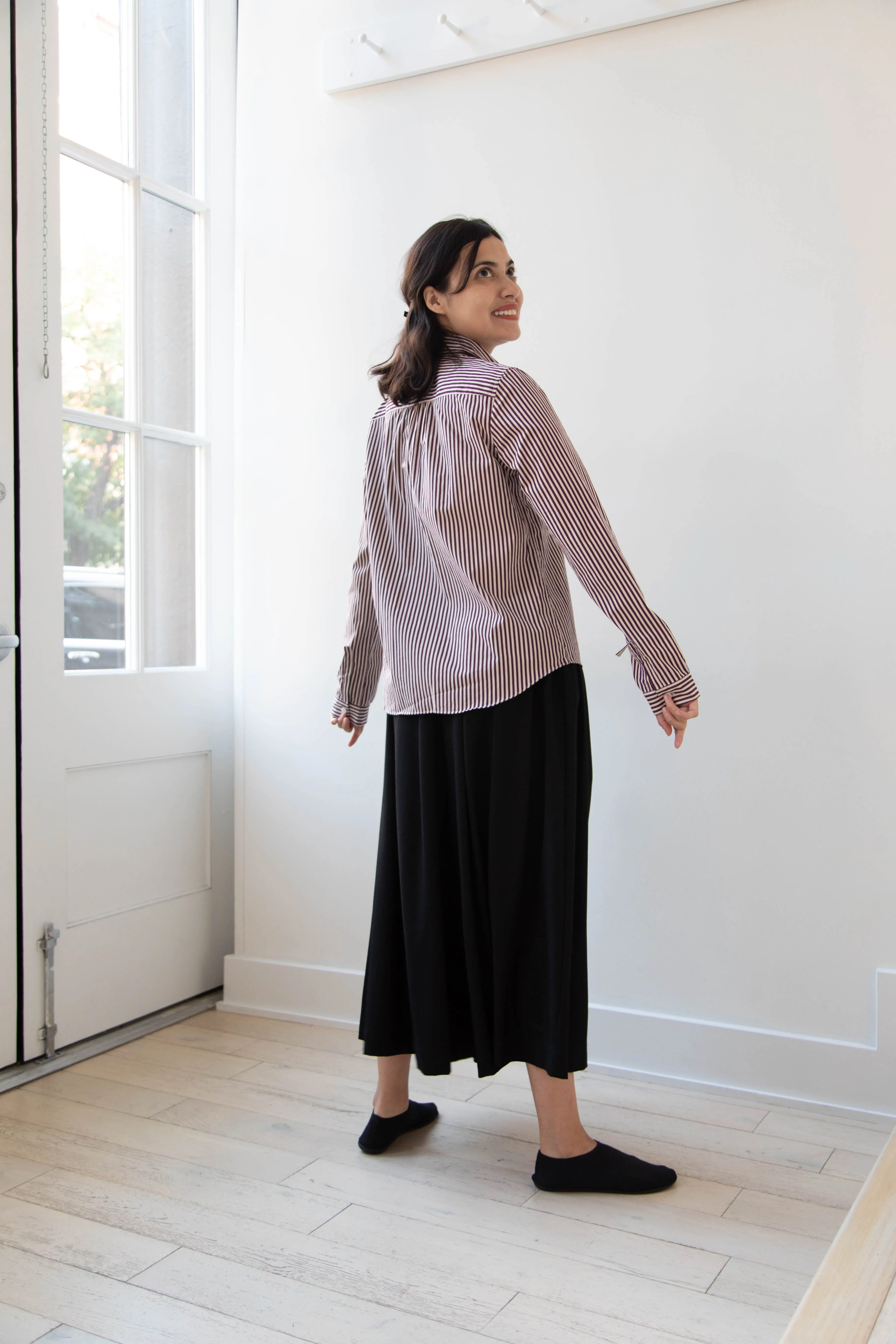 Bergfabel | Tyrol Shirt in Wine Stripe