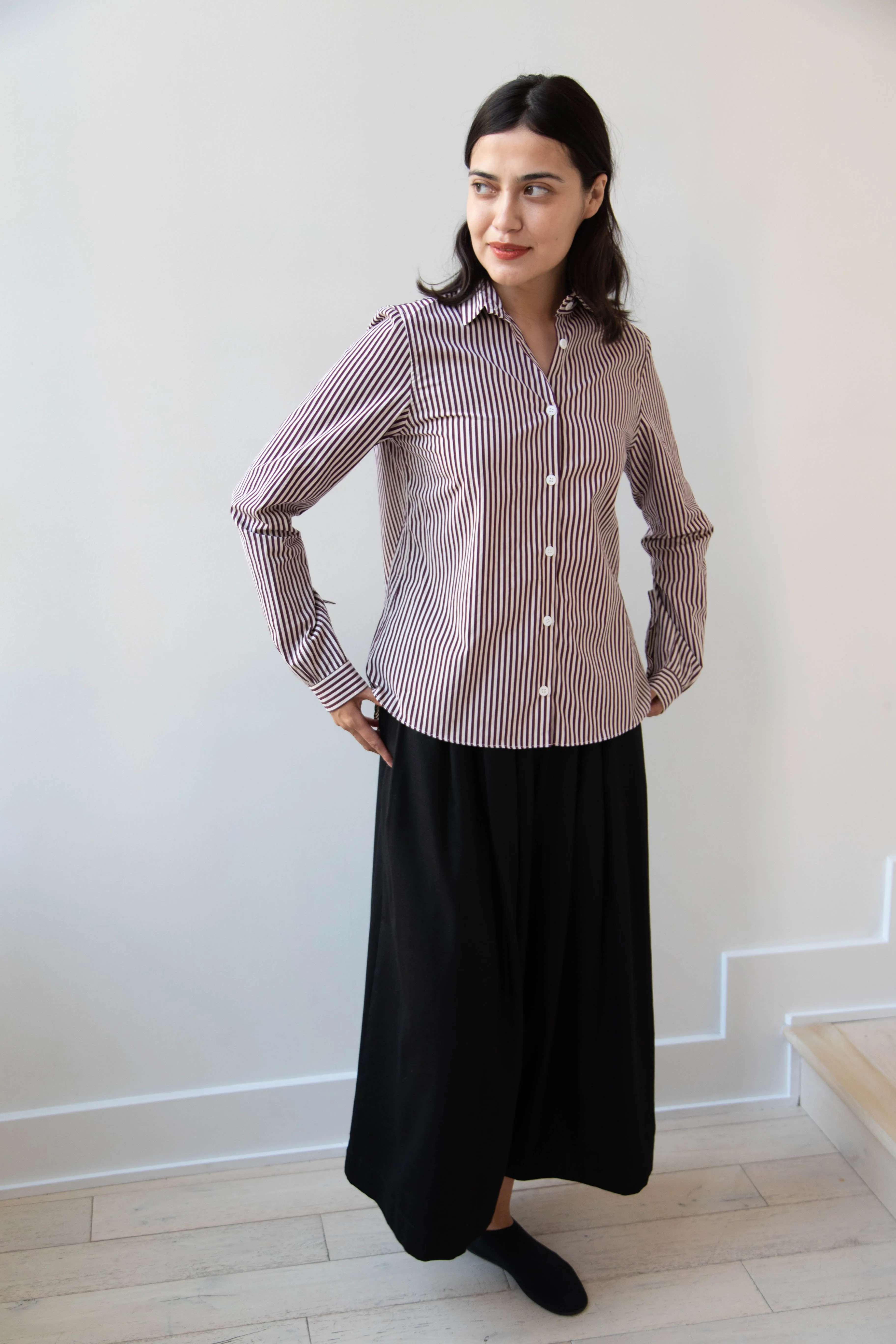 Bergfabel | Tyrol Shirt in Wine Stripe