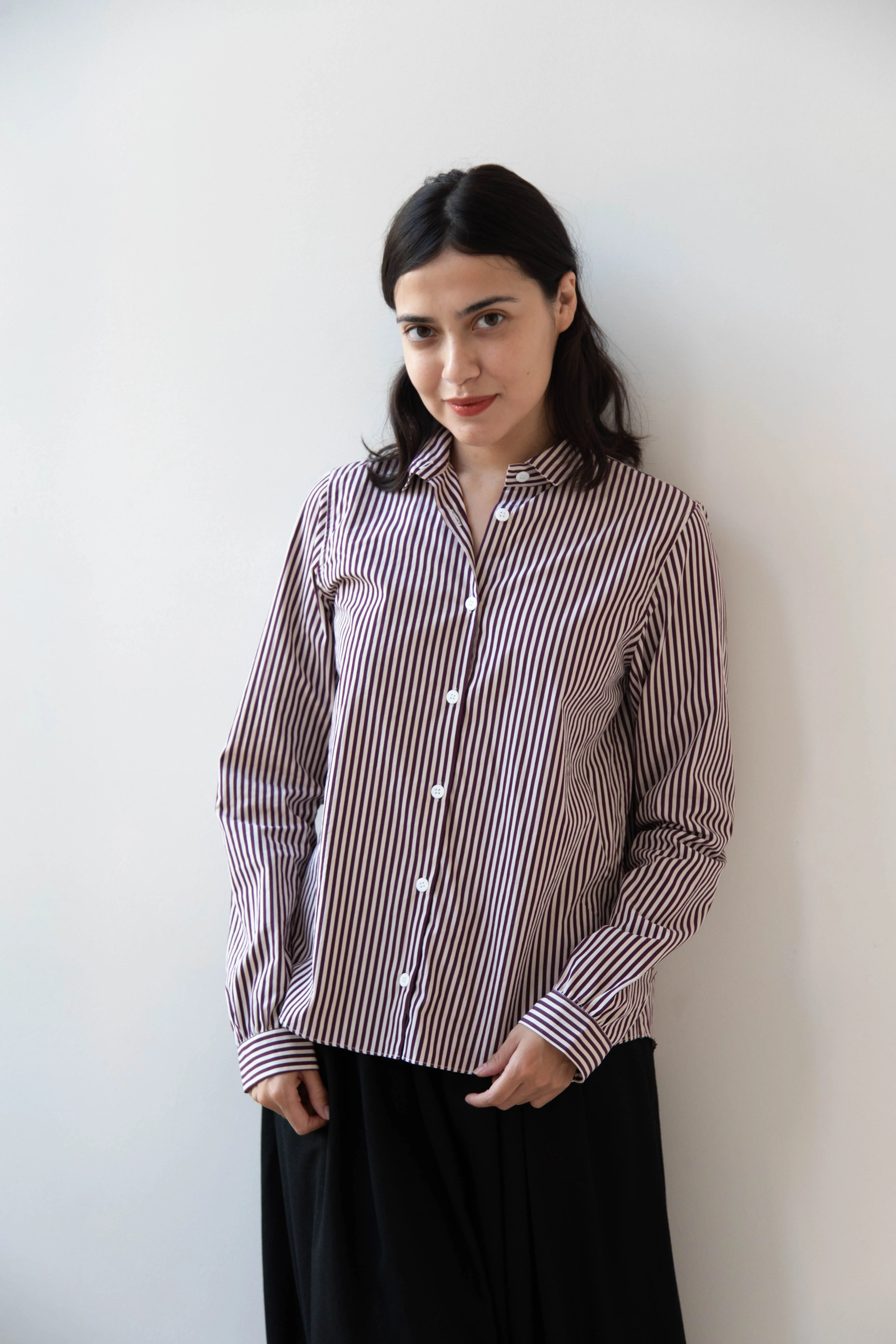 Bergfabel | Tyrol Shirt in Wine Stripe