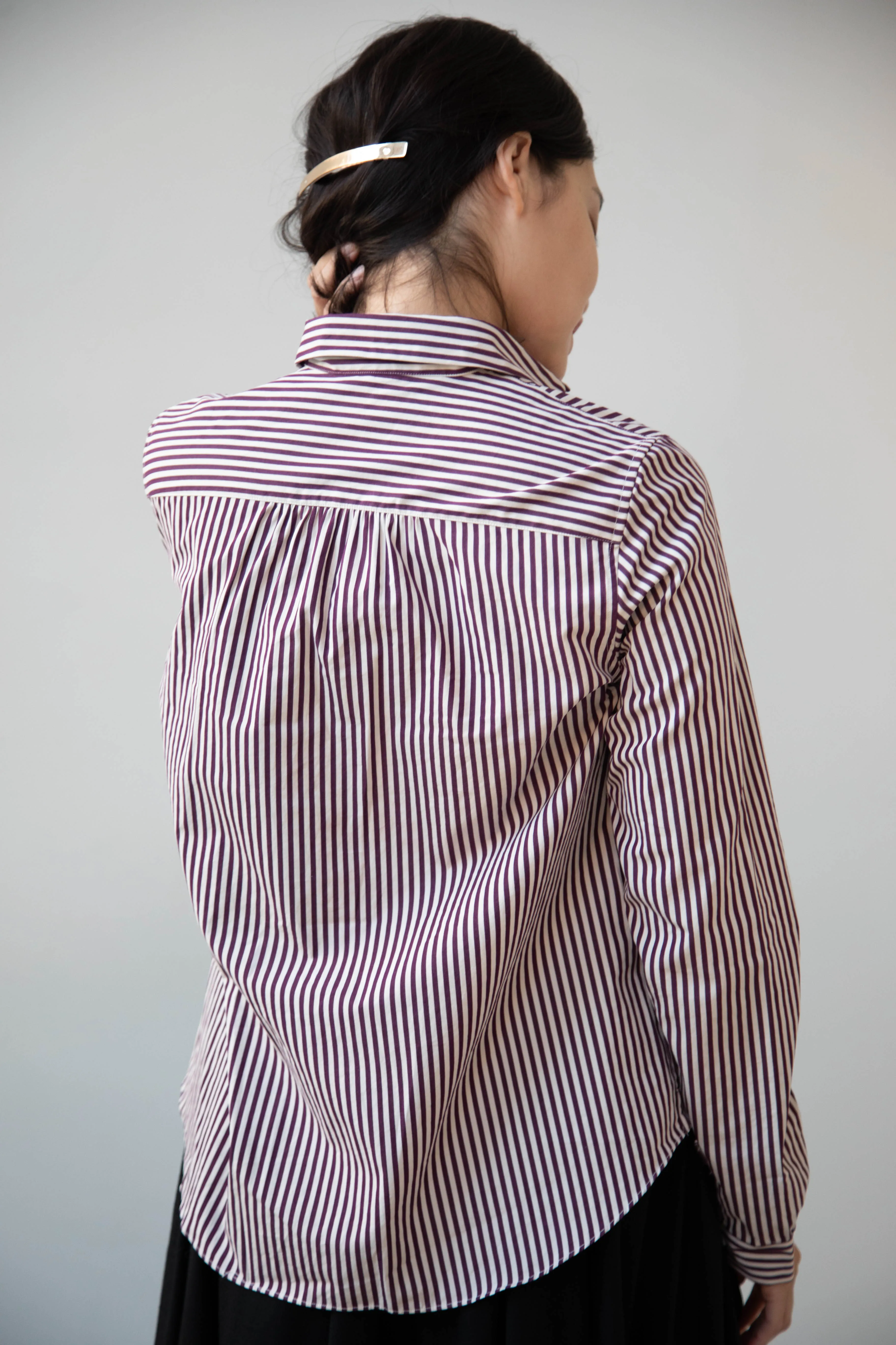 Bergfabel | Tyrol Shirt in Wine Stripe