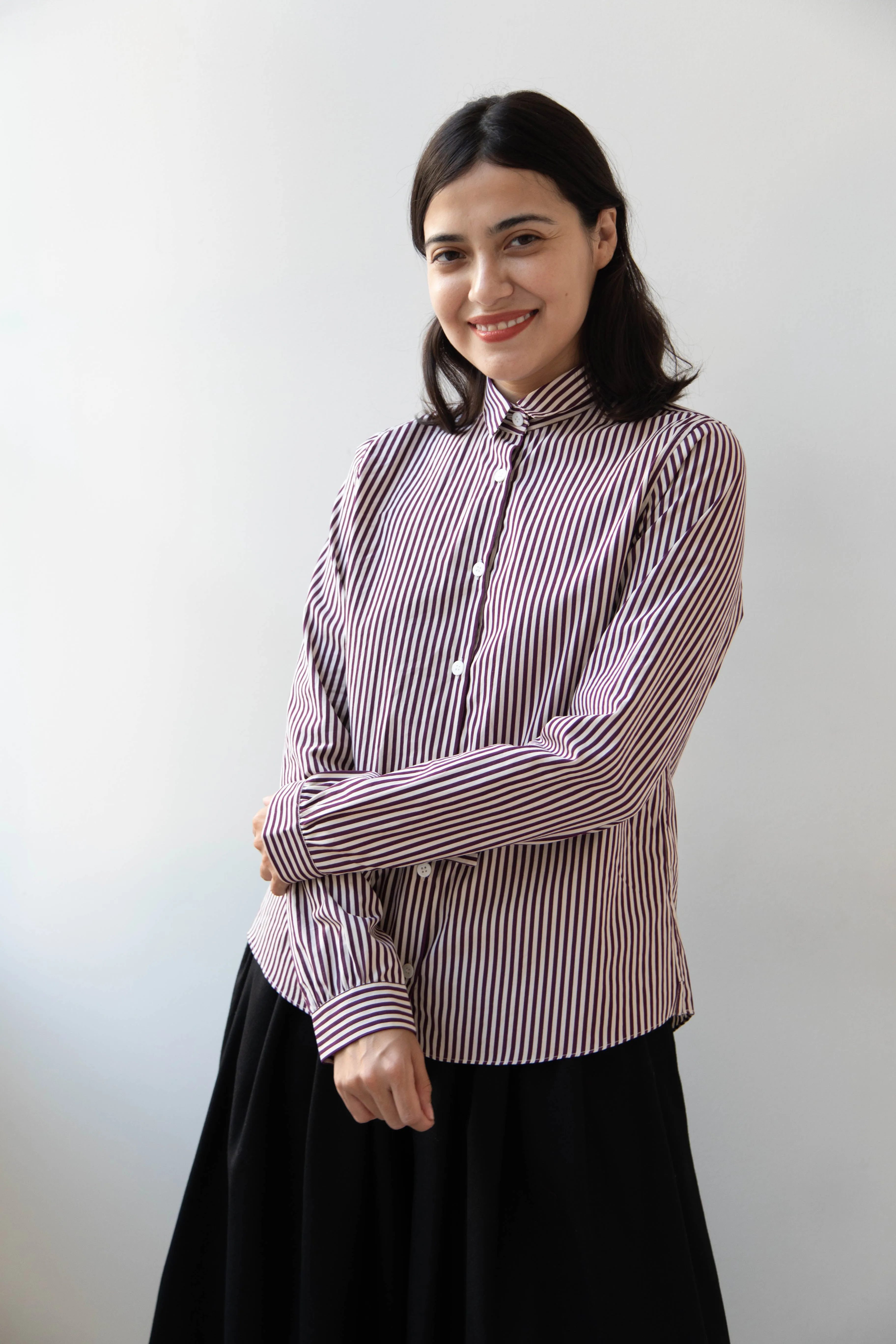 Bergfabel | Tyrol Shirt in Wine Stripe