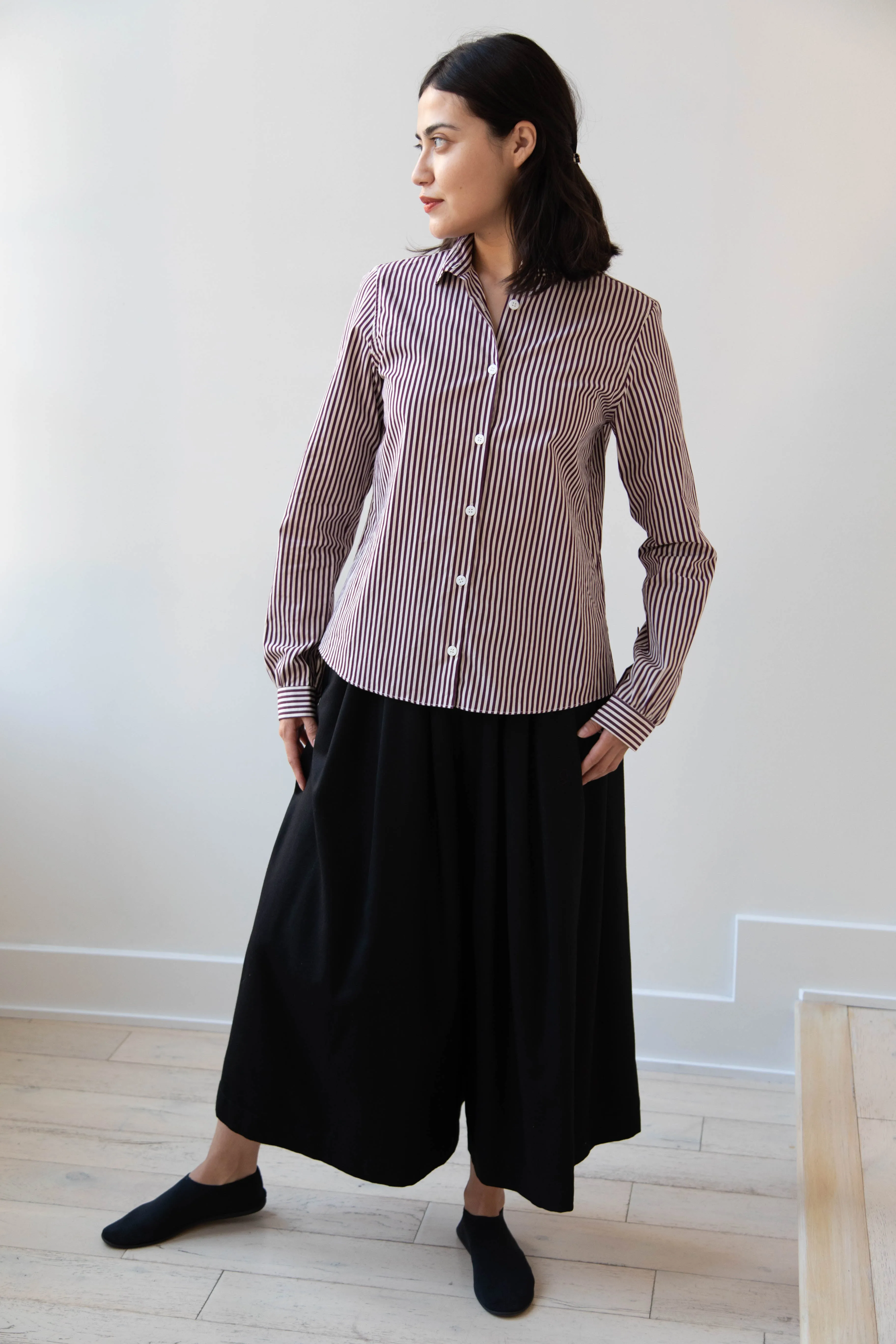 Bergfabel | Tyrol Shirt in Wine Stripe