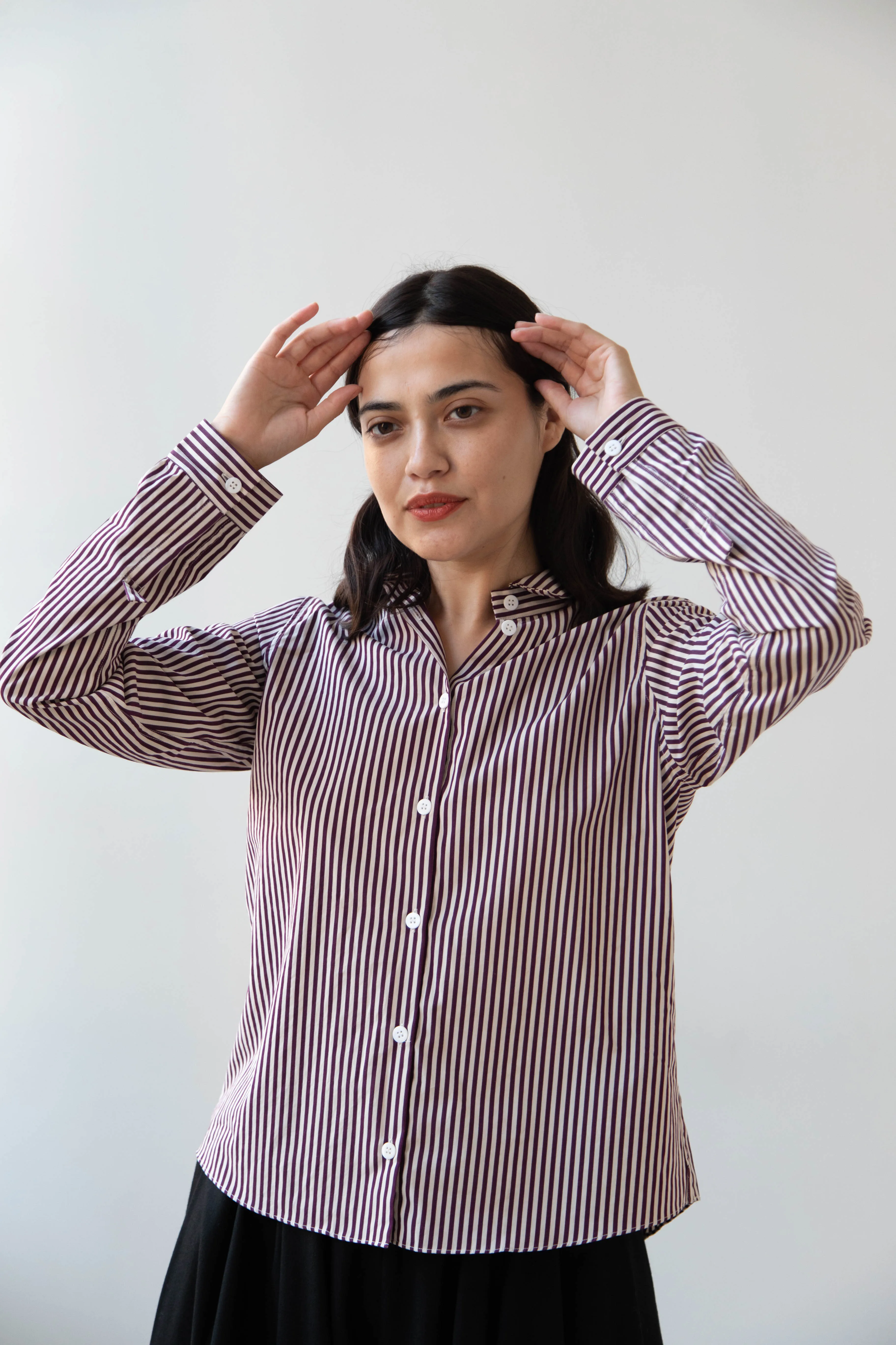 Bergfabel | Tyrol Shirt in Wine Stripe