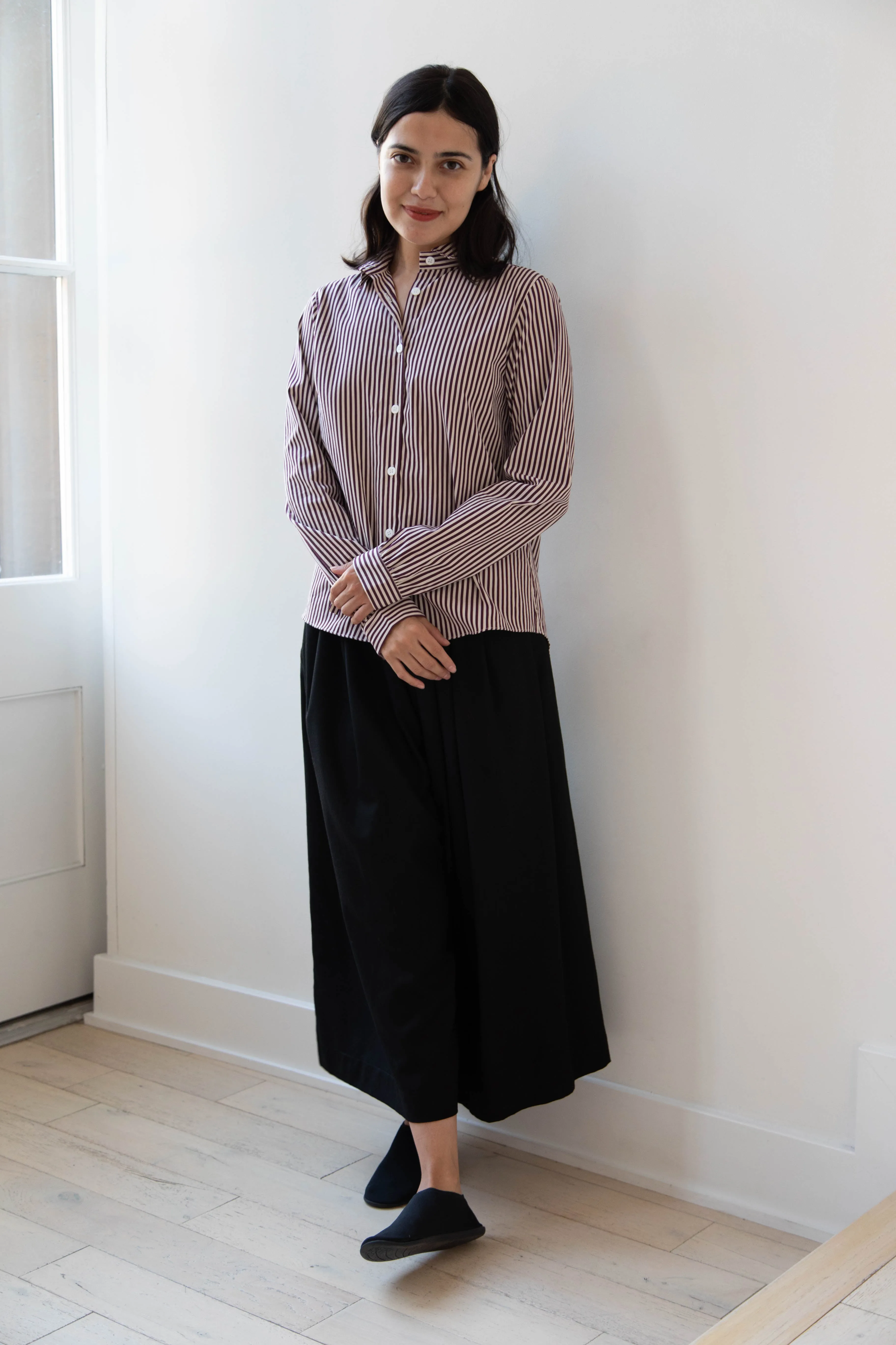 Bergfabel | Tyrol Shirt in Wine Stripe