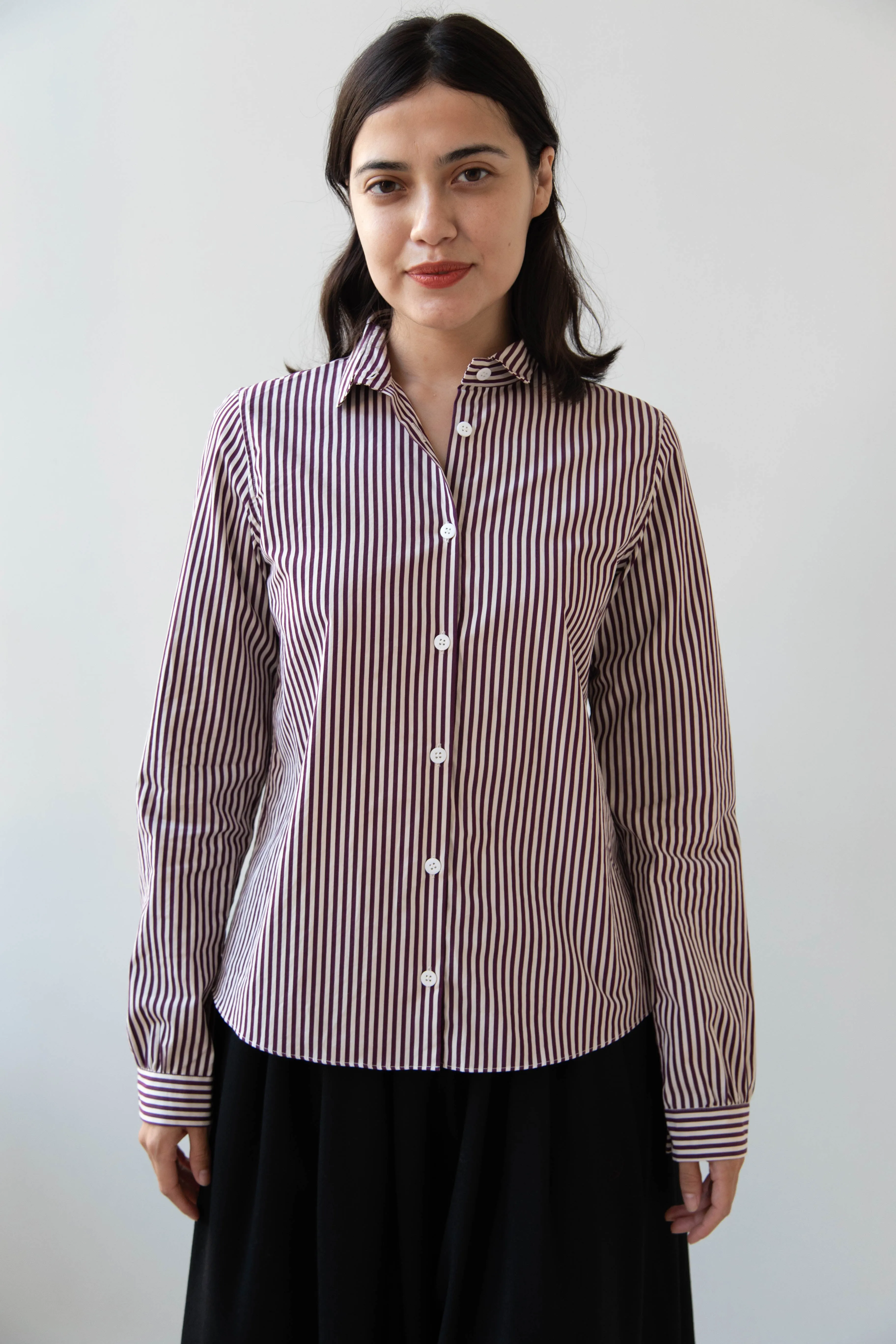 Bergfabel | Tyrol Shirt in Wine Stripe