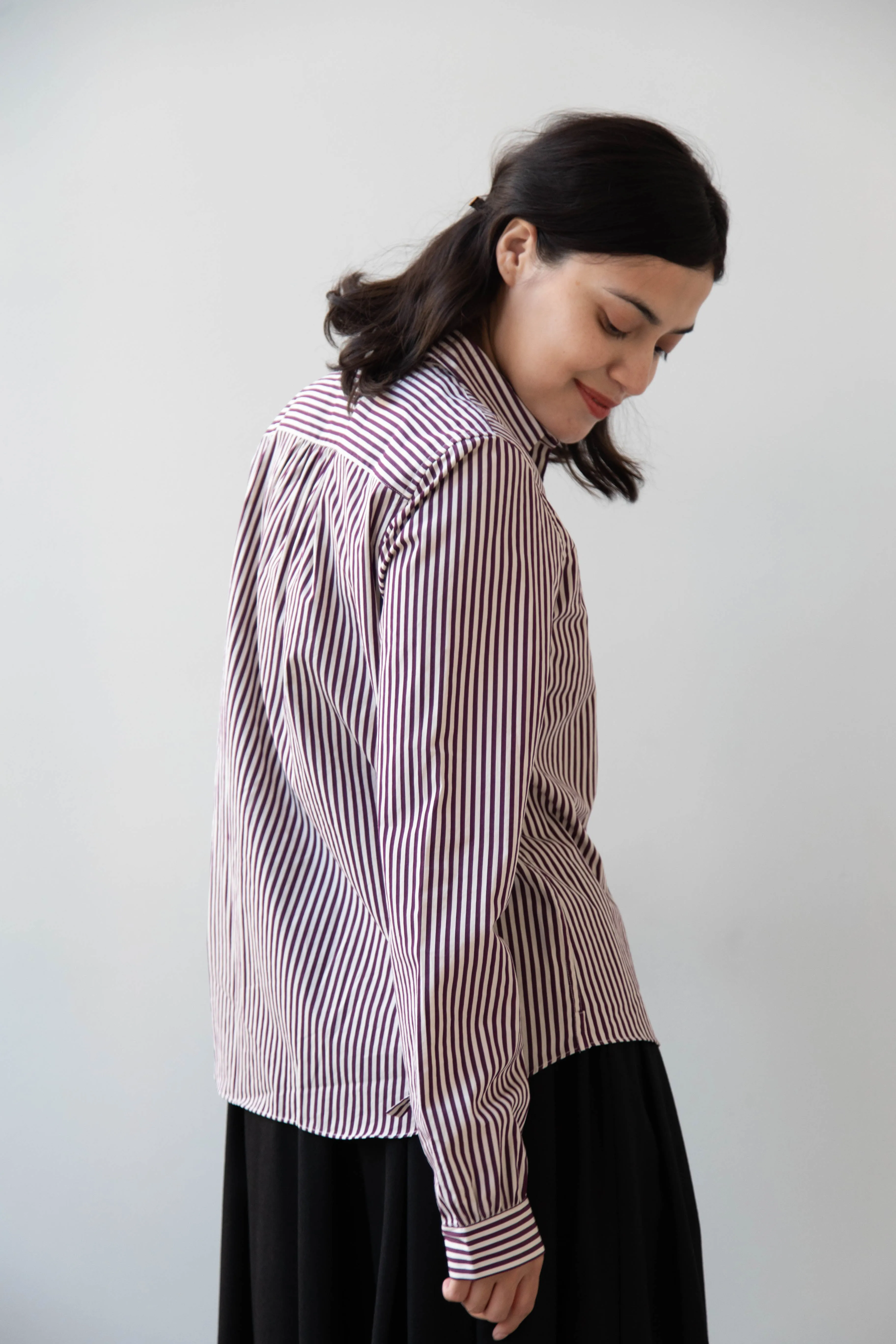 Bergfabel | Tyrol Shirt in Wine Stripe