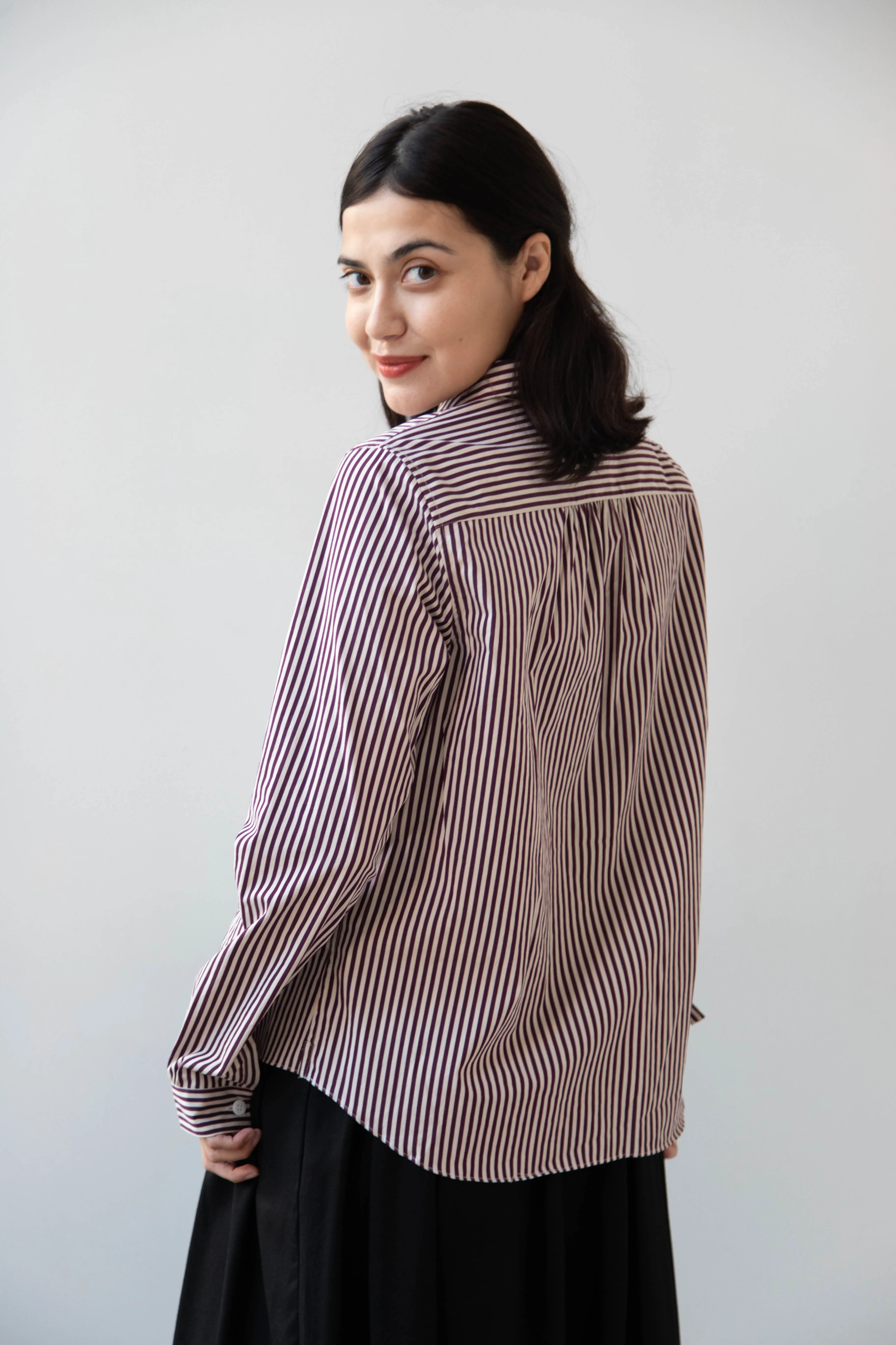 Bergfabel | Tyrol Shirt in Wine Stripe