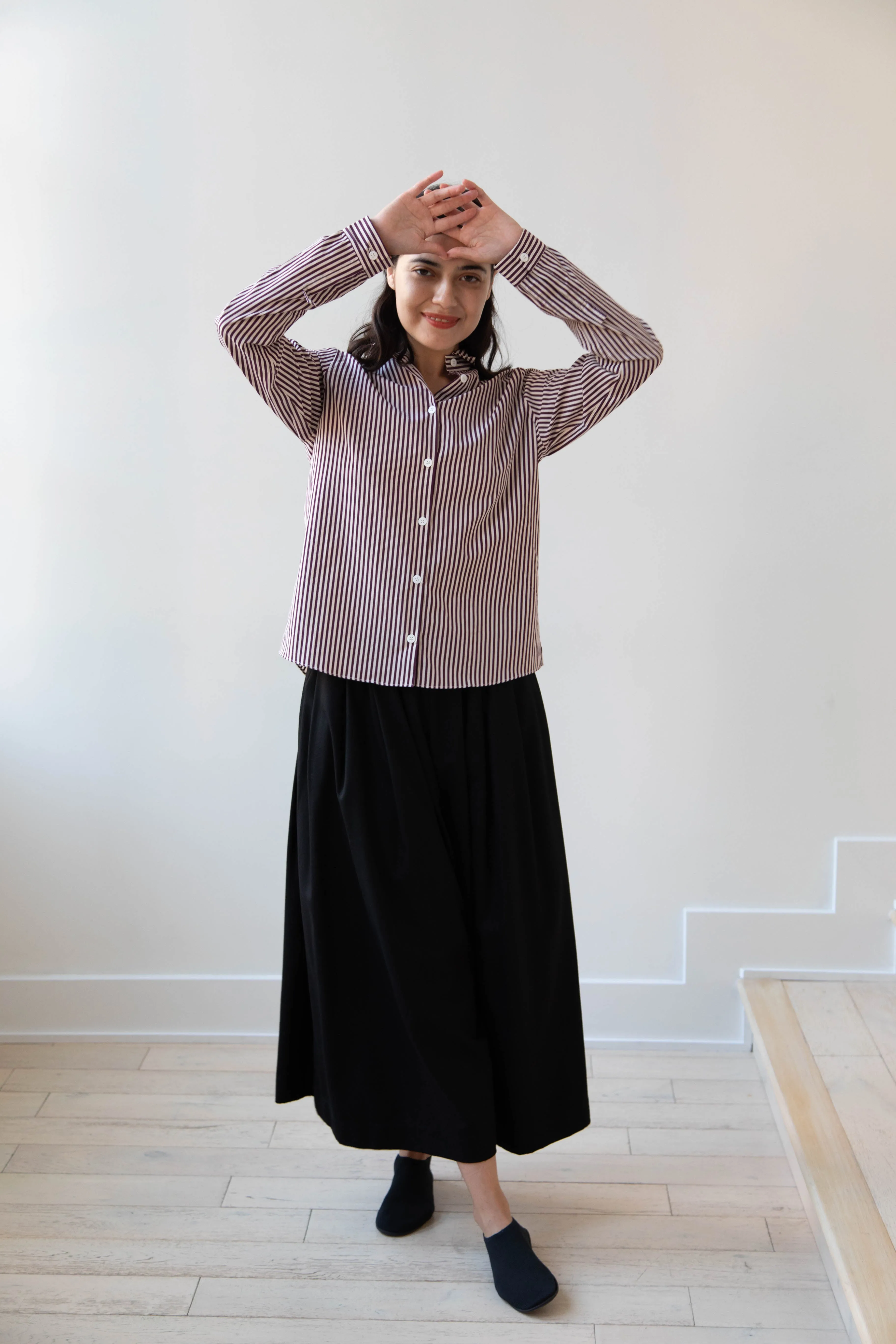 Bergfabel | Tyrol Shirt in Wine Stripe