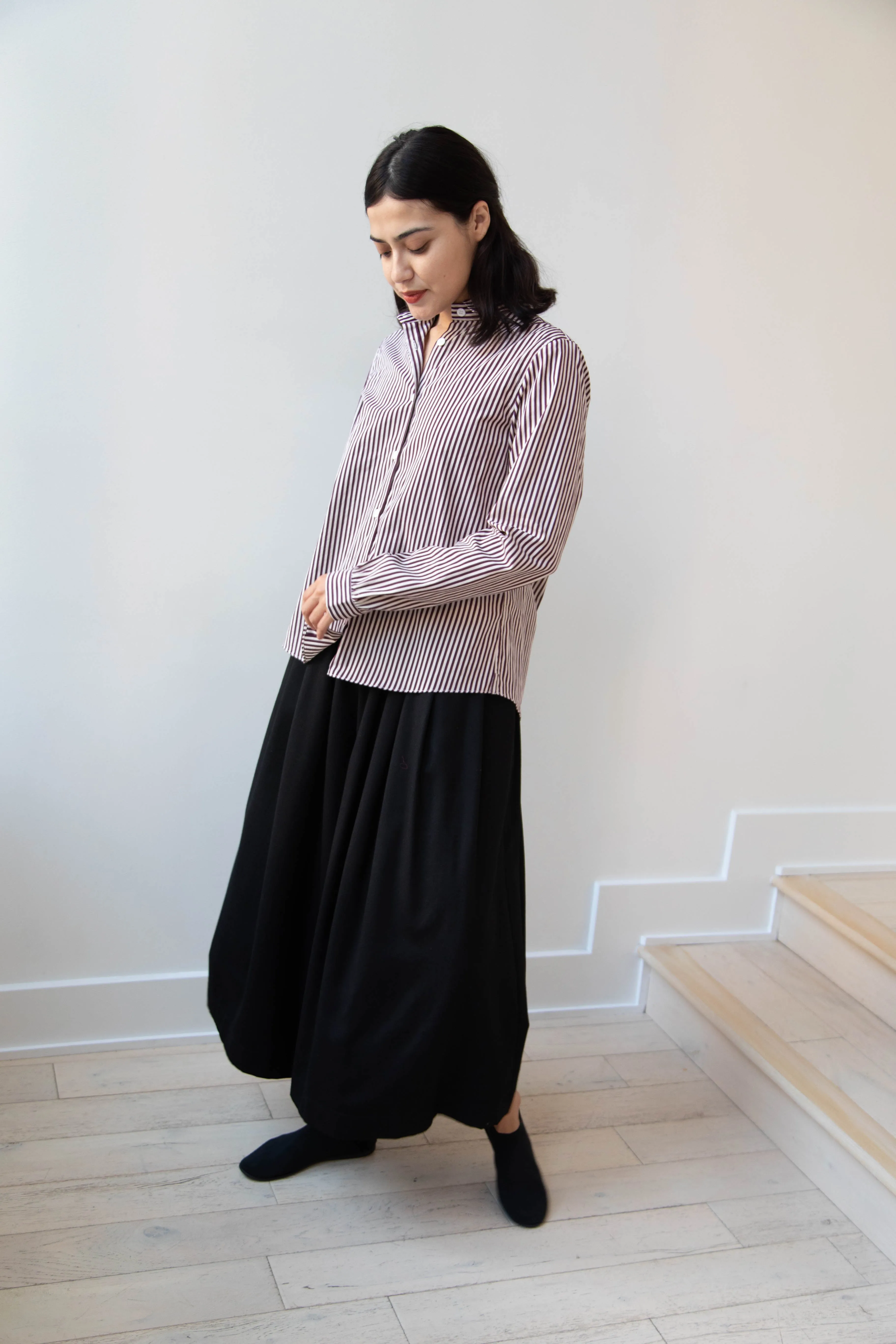 Bergfabel | Tyrol Shirt in Wine Stripe