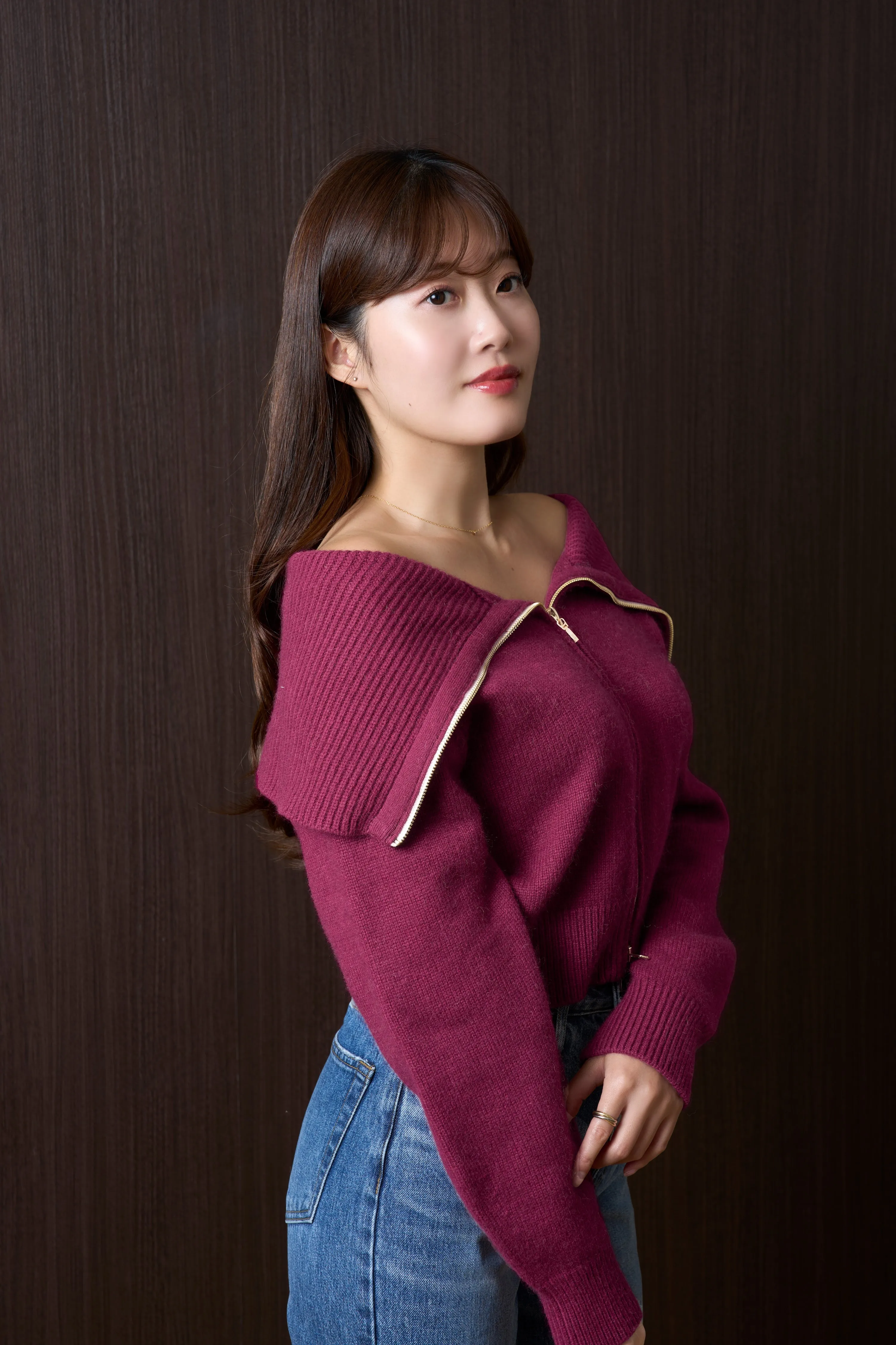 Big Collar  Knit Top