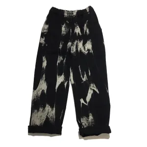 Black Bleached Denim Jeans Pants