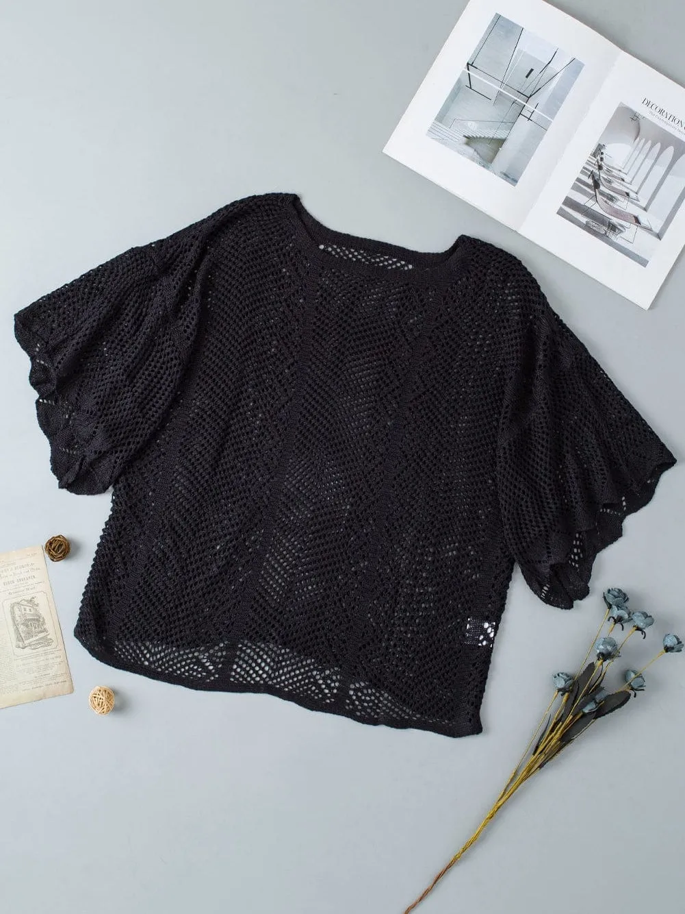 Black Knit Blouse