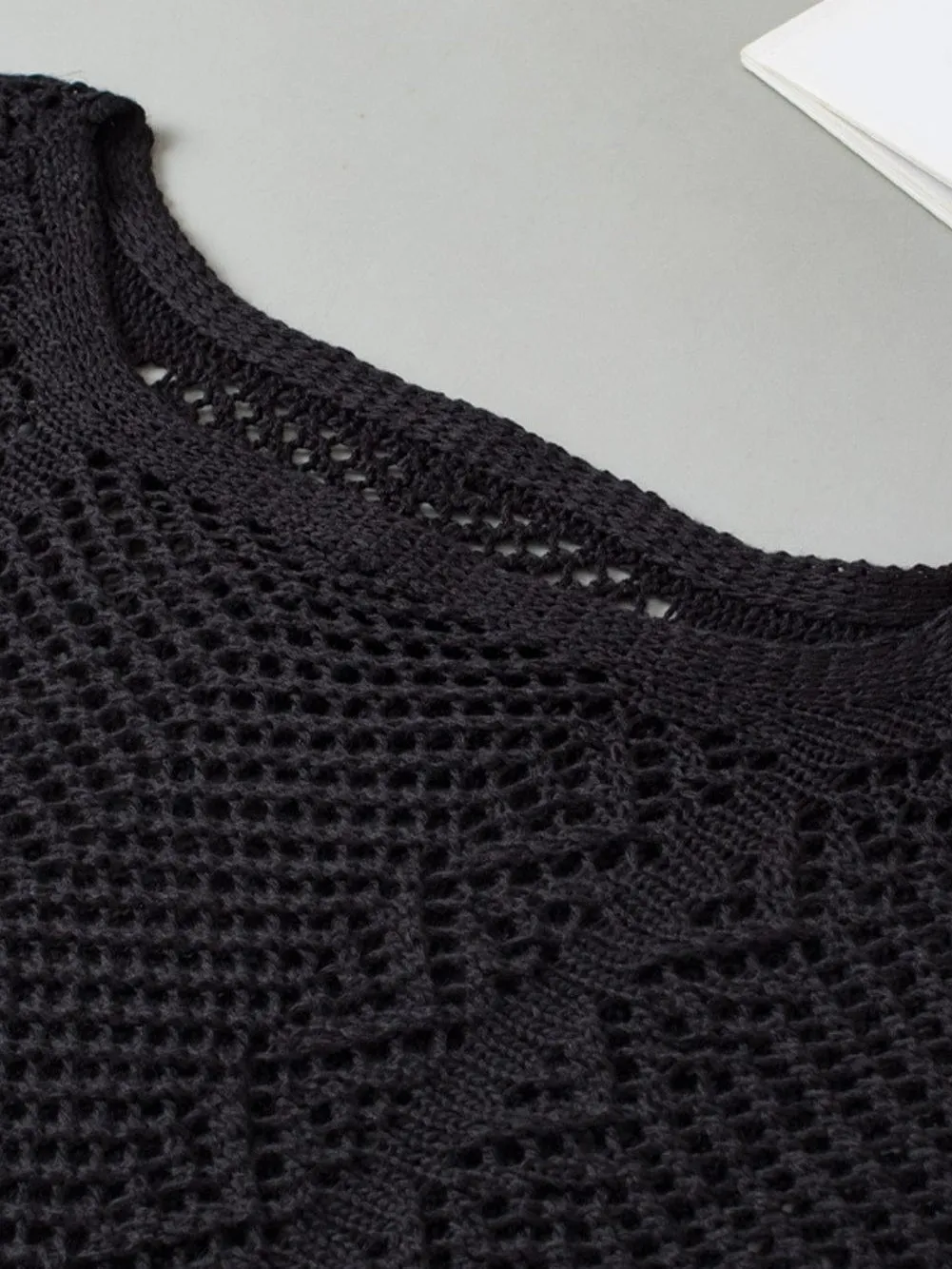 Black Knit Blouse