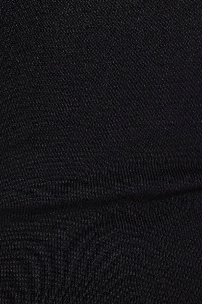 Black Knit Top Sleeveless