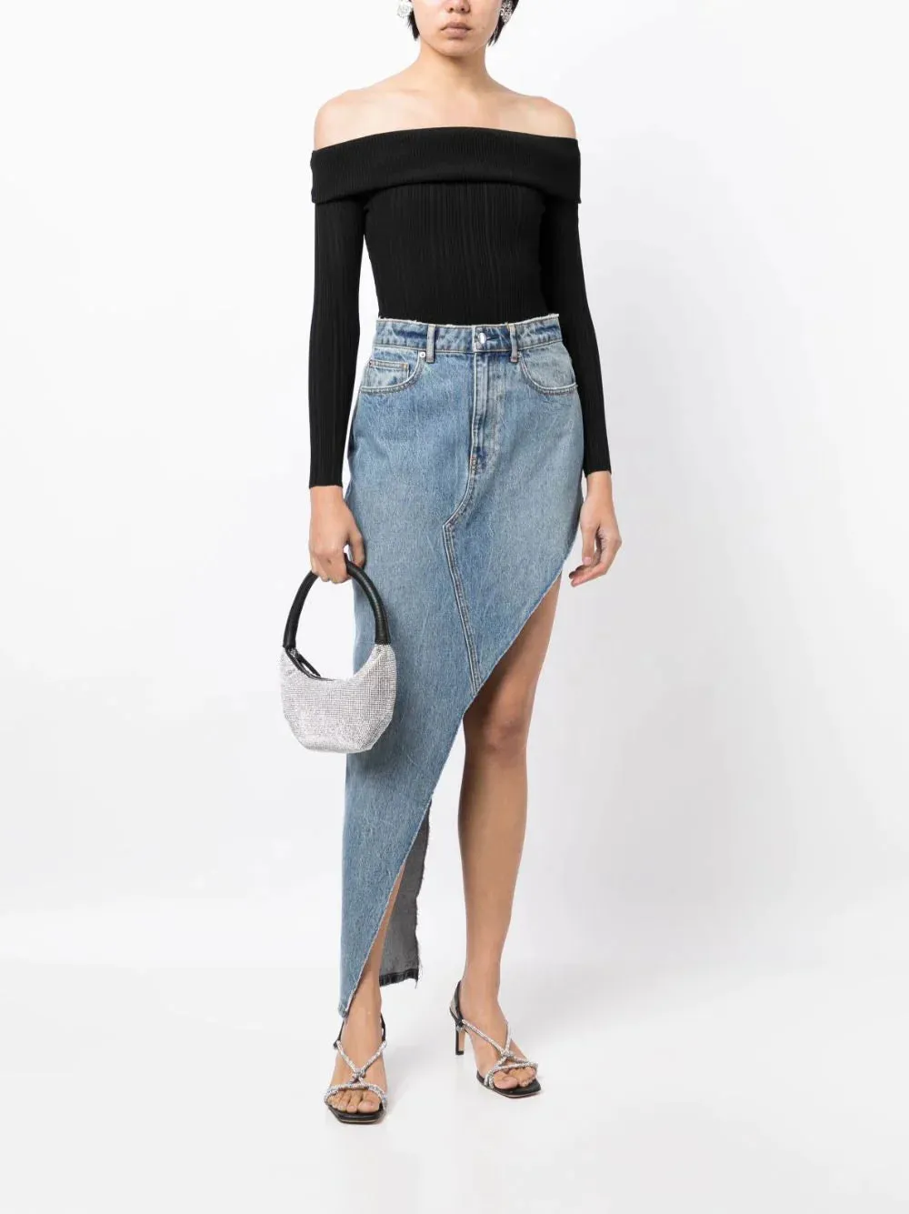 Black Ribbed Knit Top