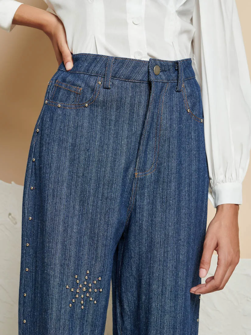 Blakely Denim Studded Jeans