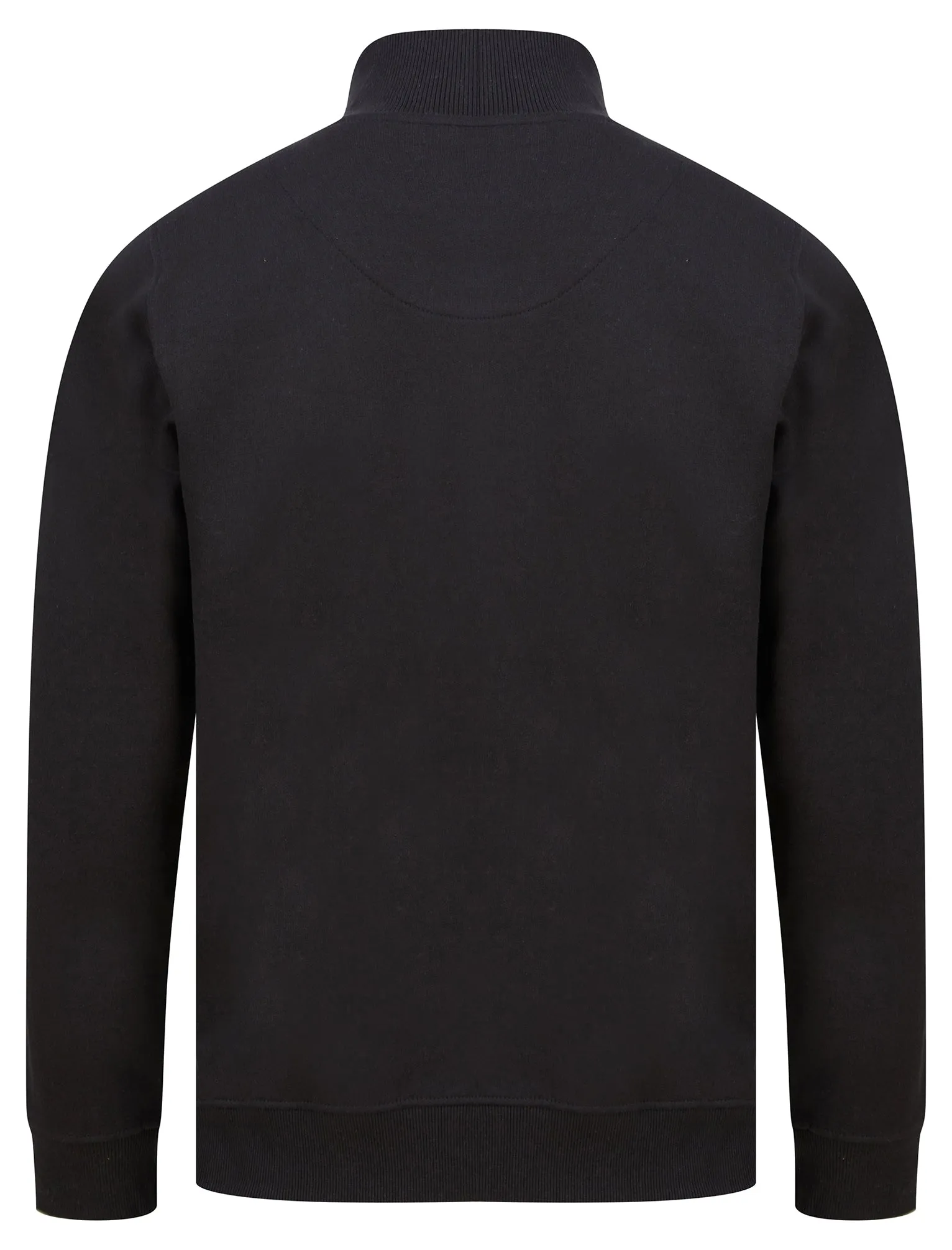 Bloomfield Quarter Zip Funnel Neck Pullover Sweat in Jet Black - Tokyo Laundry