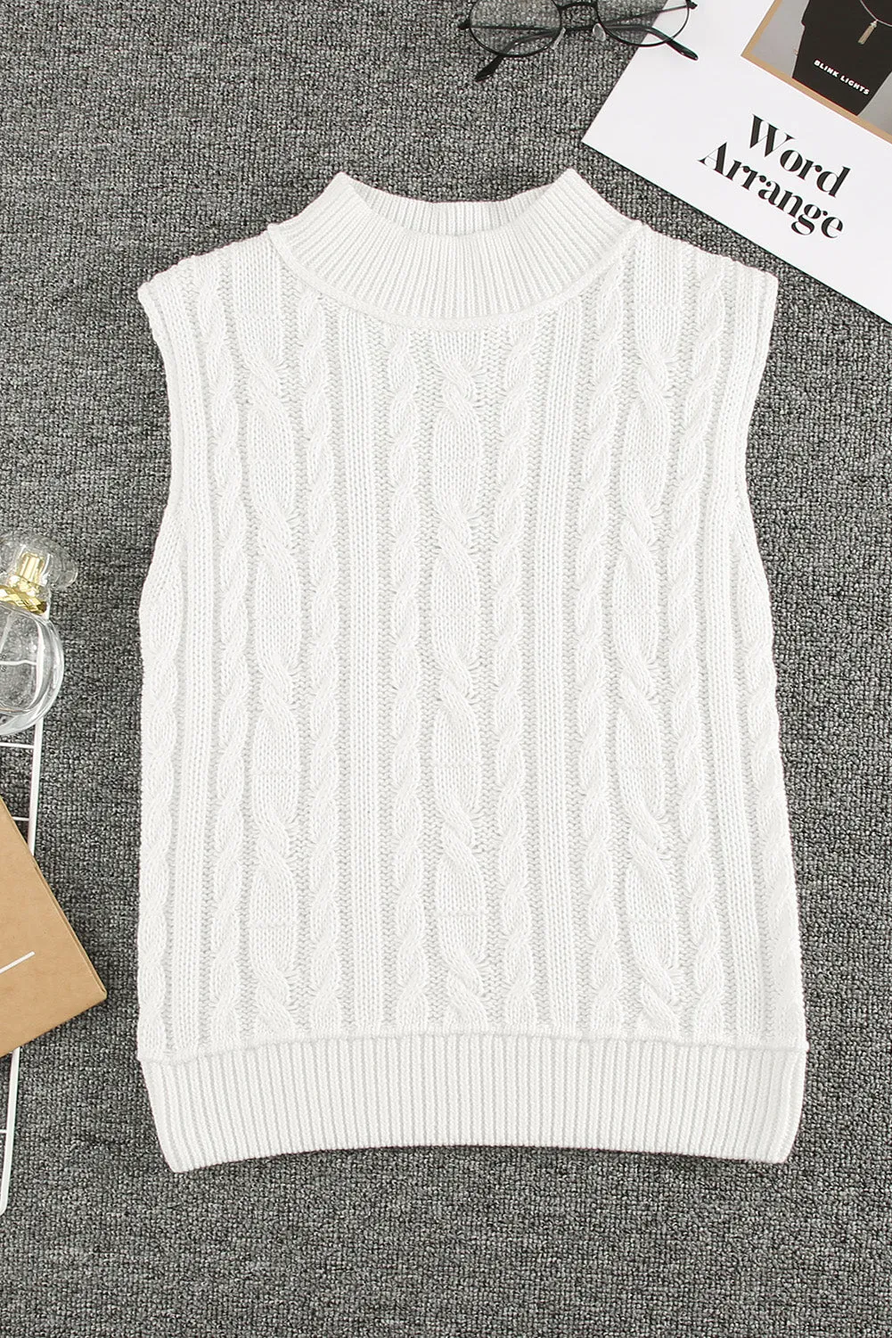 Blossom Breeze High Neck Knit 100% Cotton Womens Vest
