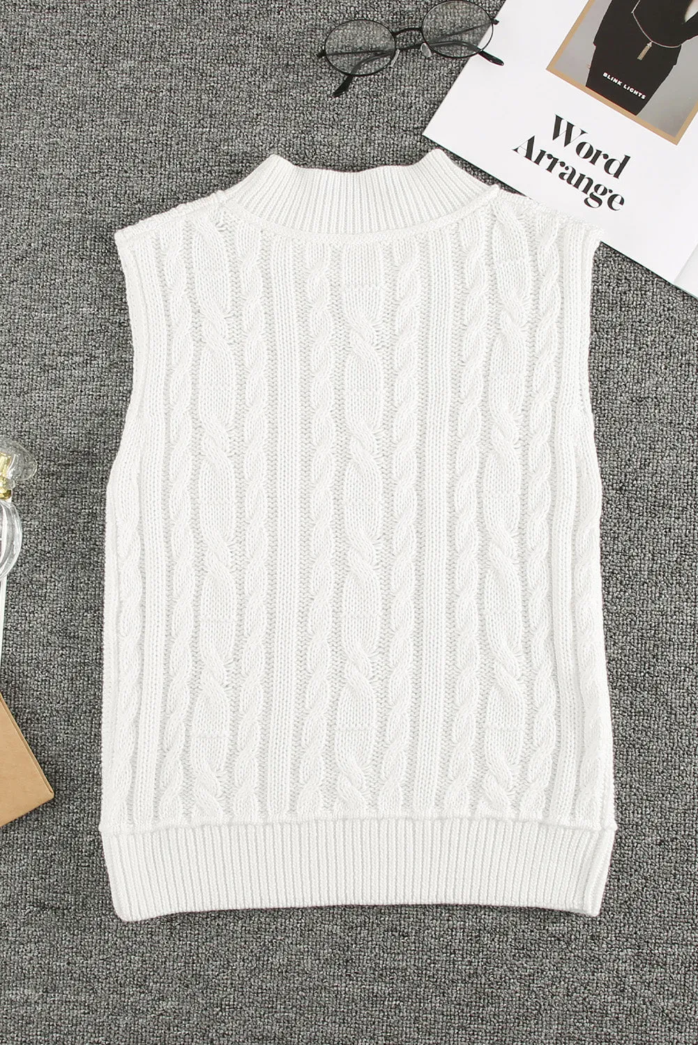 Blossom Breeze High Neck Knit 100% Cotton Womens Vest