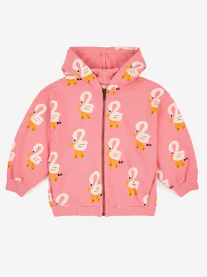 Bobo Choses Pelican AOP Print Zipped Hoodie