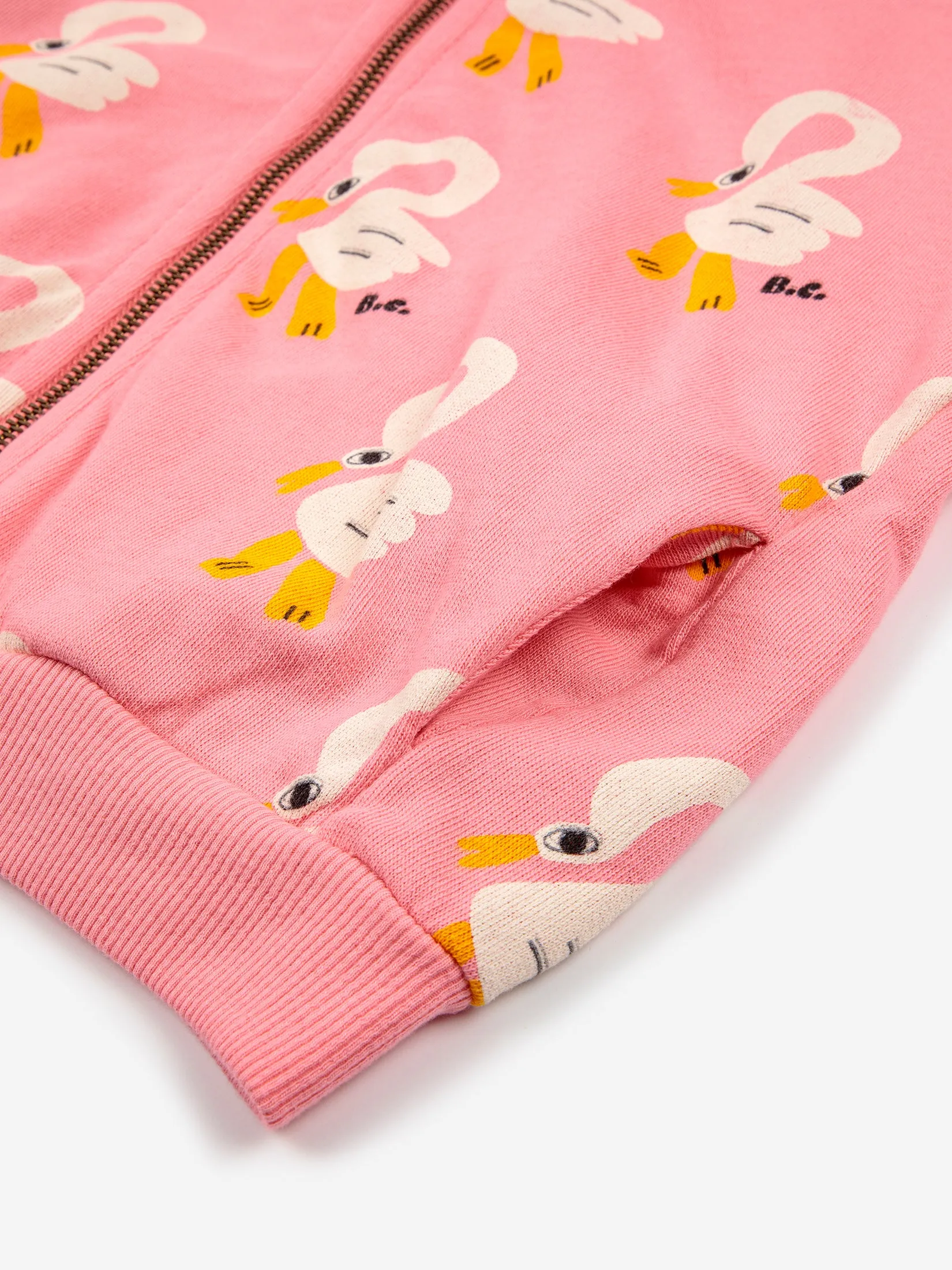 Bobo Choses Pelican AOP Print Zipped Hoodie