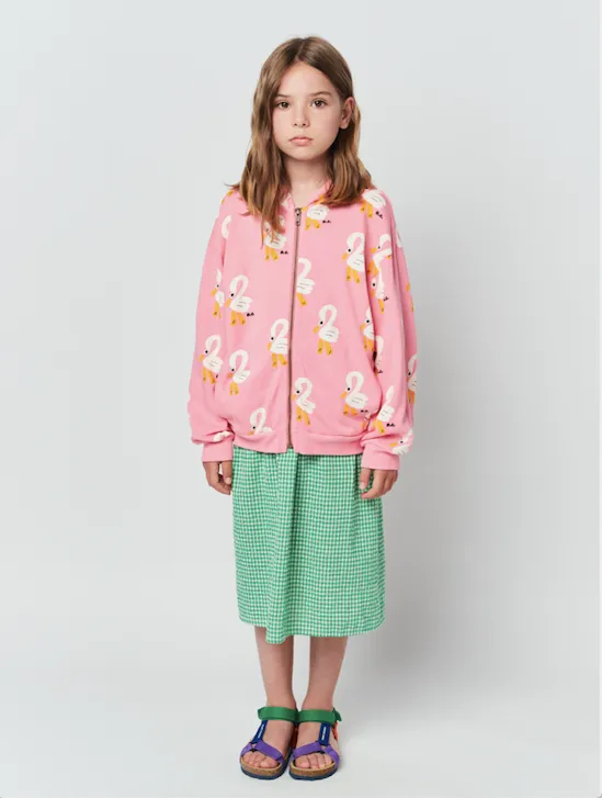 Bobo Choses Pelican AOP Print Zipped Hoodie
