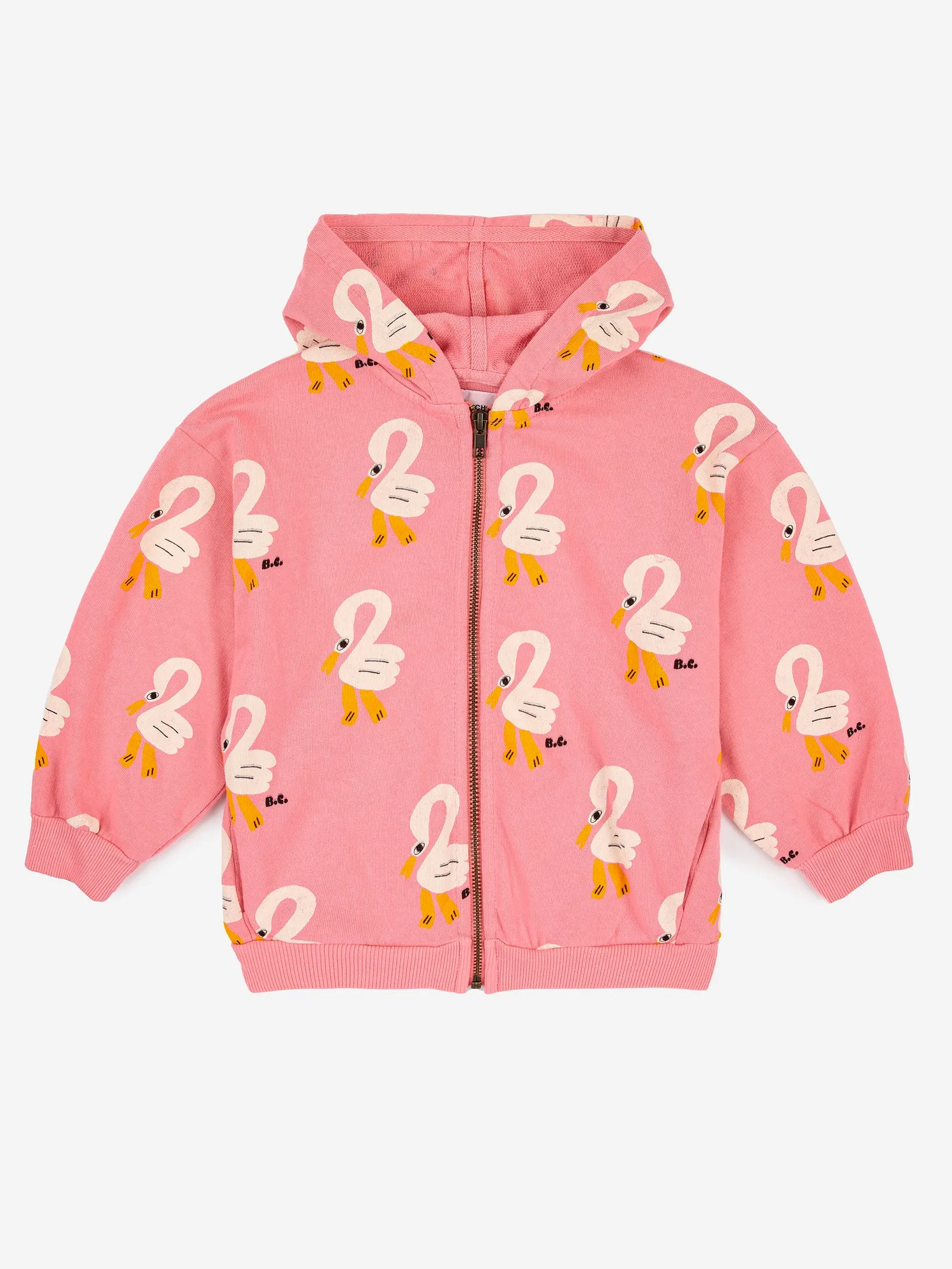 Bobo Choses Pelican AOP Print Zipped Hoodie