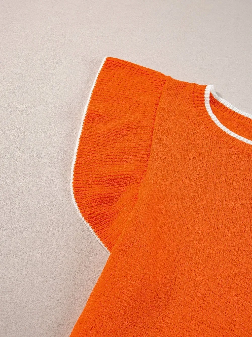 Bohemian Ruffle Sleeve Knit Top