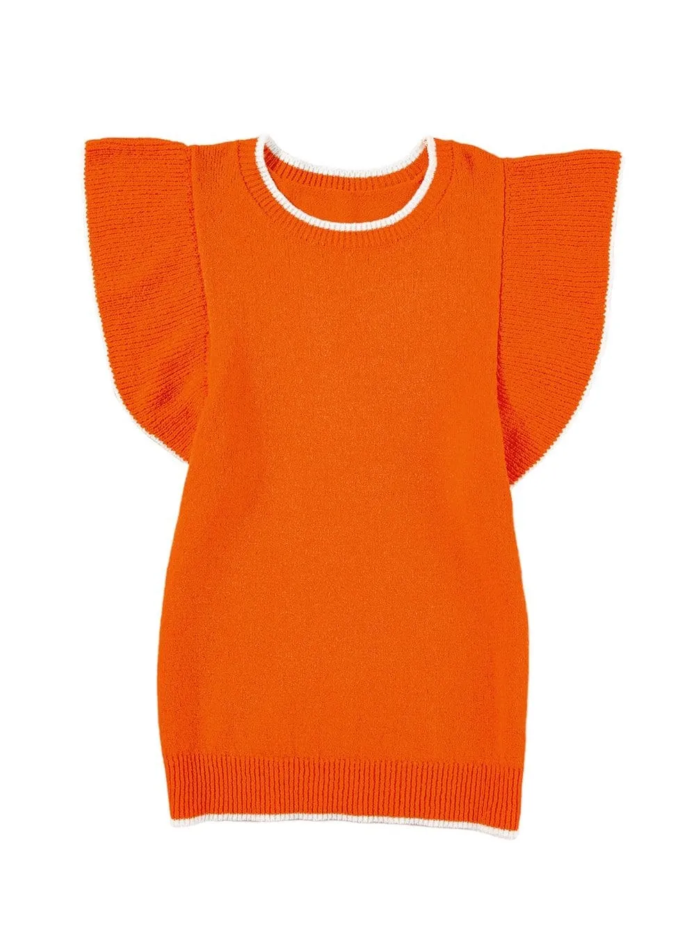 Bohemian Ruffle Sleeve Knit Top
