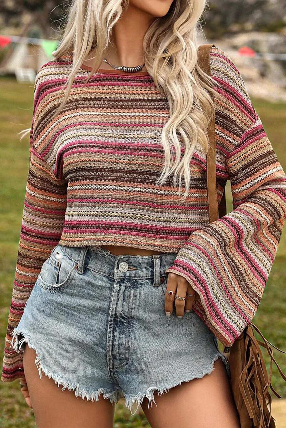 Boho Knit Crop Top