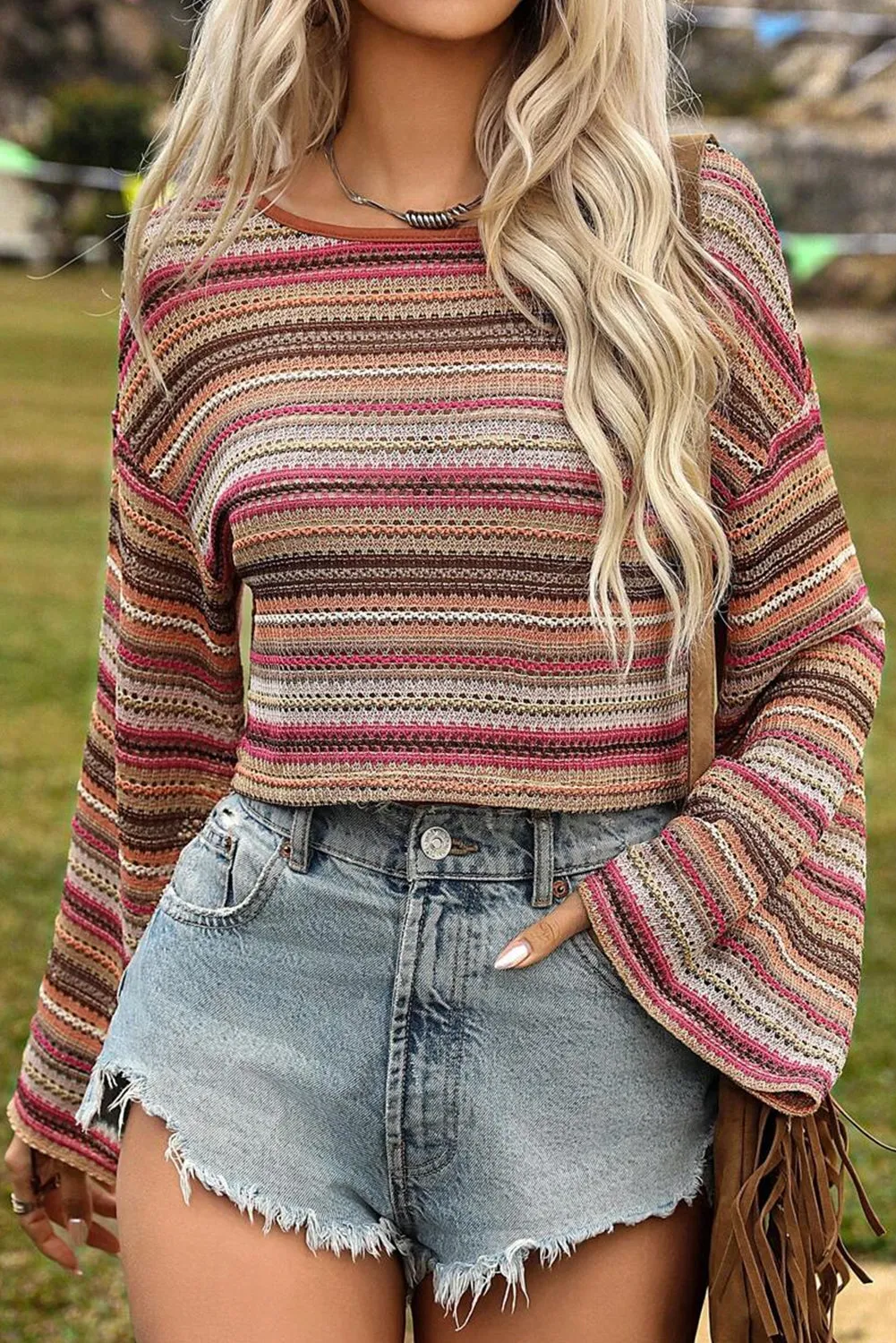 Boho Knit Crop Top