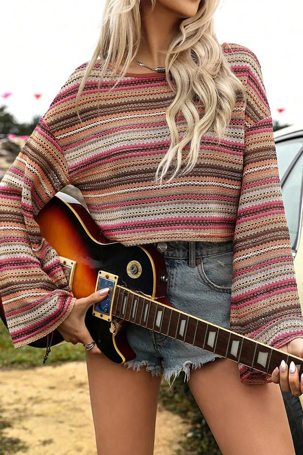 Boho Knit Crop Top