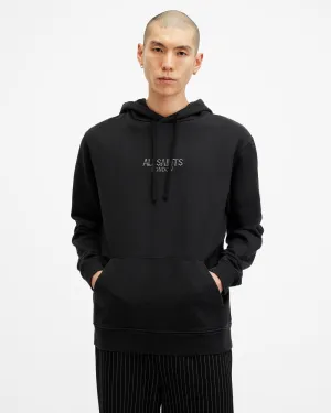 Bones Textured Logo Relaxed Fit Hoodie