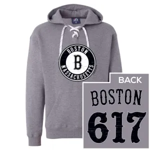Boston 617 Hockey Lace Hoodie