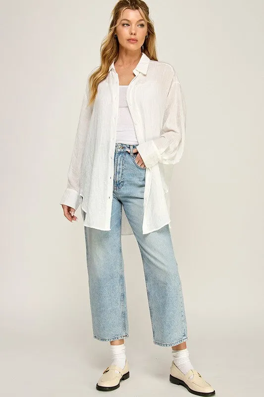 Bridget Button Down | White
