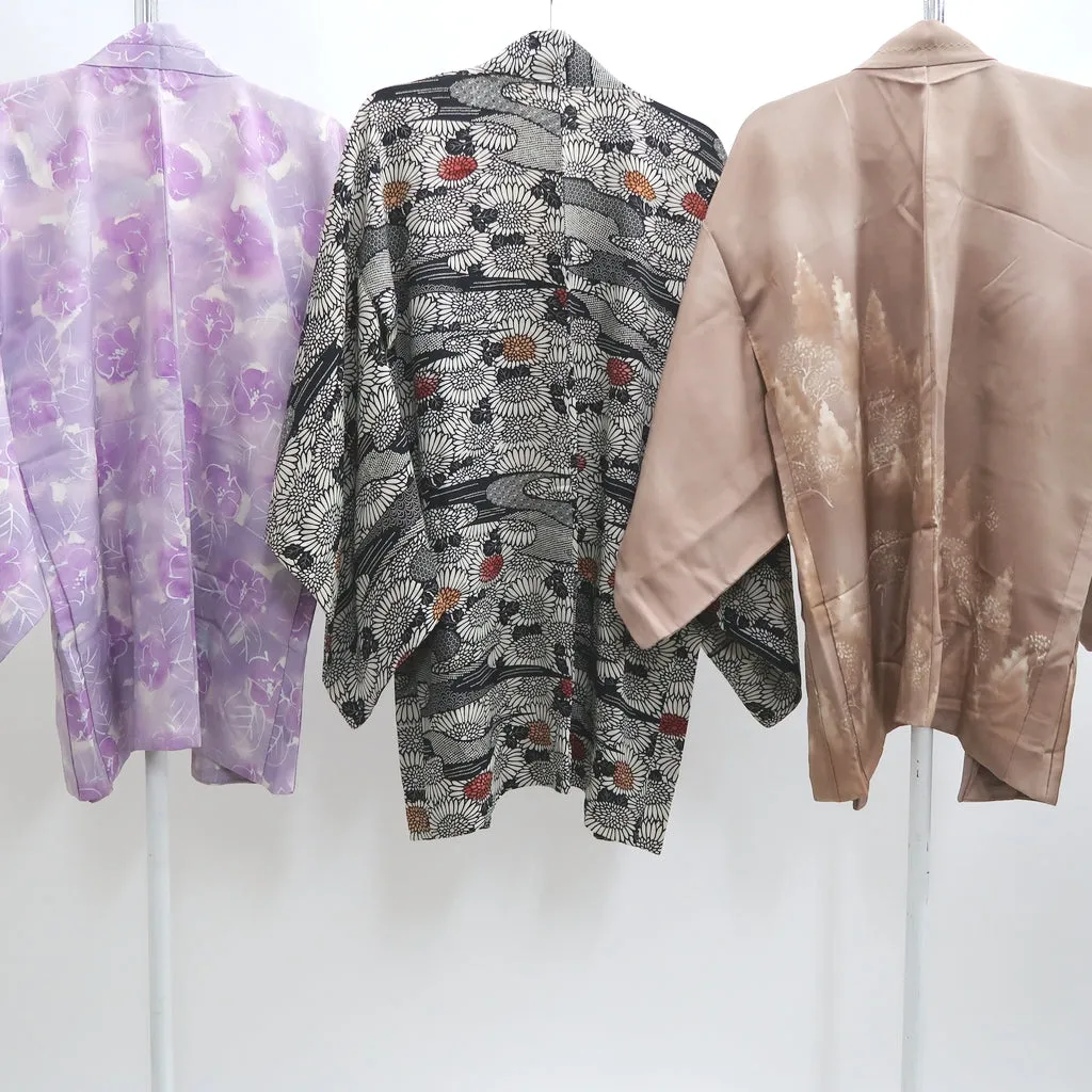 Bundle 15pcs Silk Colored Haori Jacket Wholesale Bulk Free Shipping #393