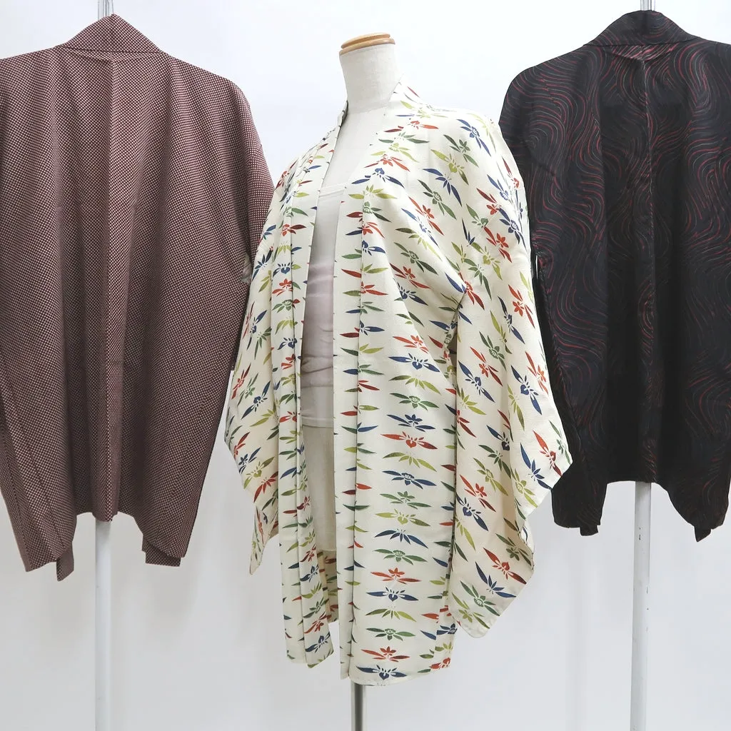 Bundle 15pcs Silk Colored Haori Jacket Wholesale Bulk Free Shipping #393