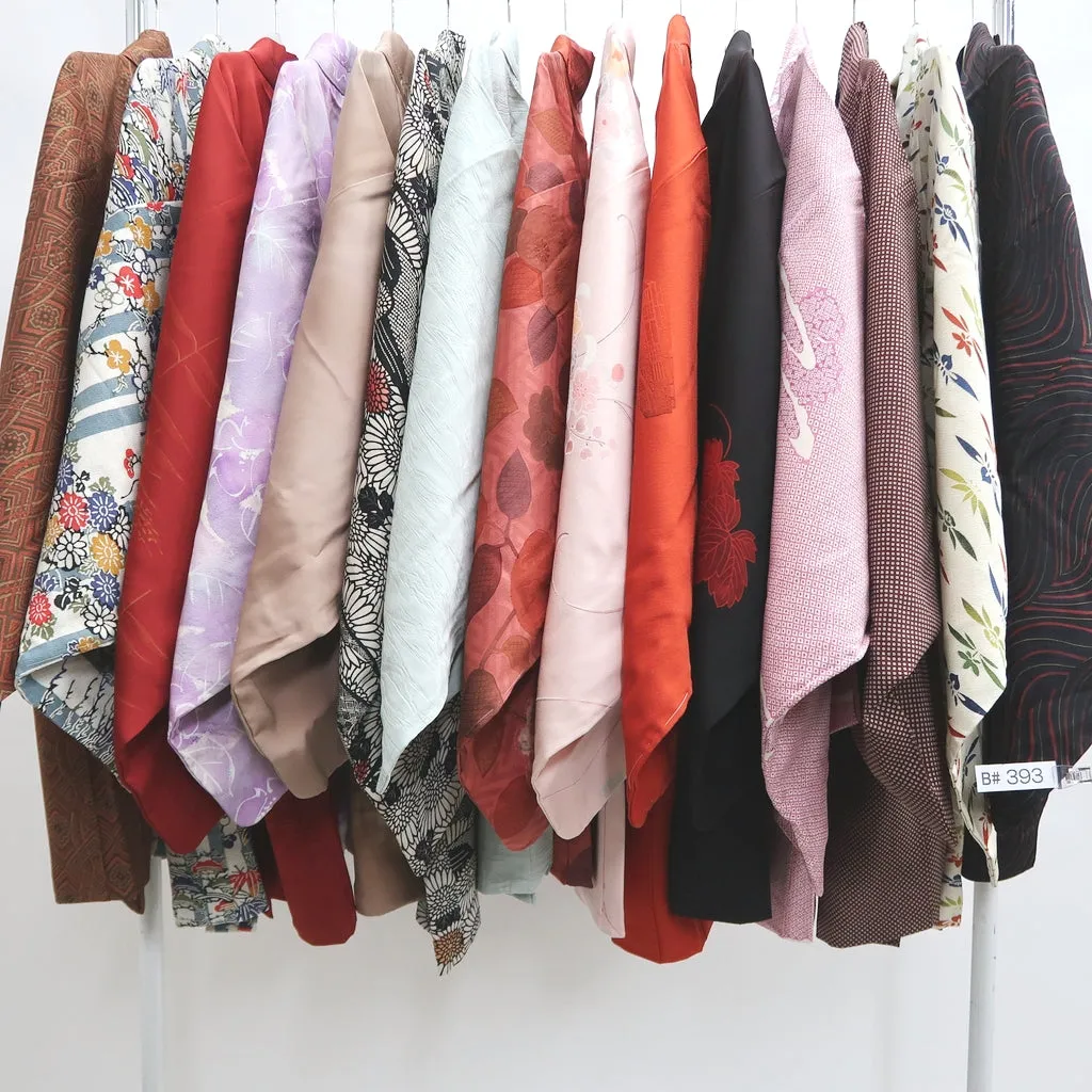 Bundle 15pcs Silk Colored Haori Jacket Wholesale Bulk Free Shipping #393