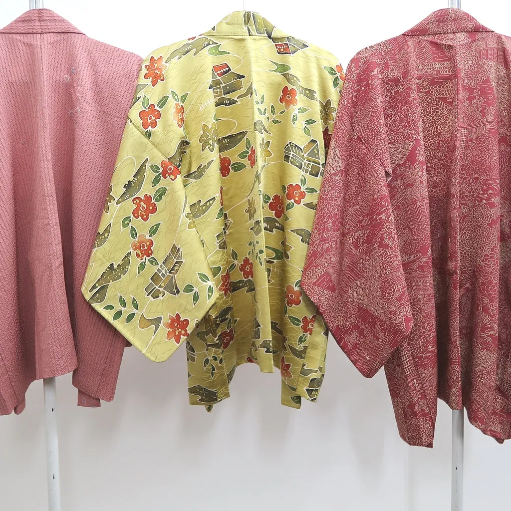 Bundle 15pcs Silk Haori Jacket Wholesale Bulk Free Shipping #540