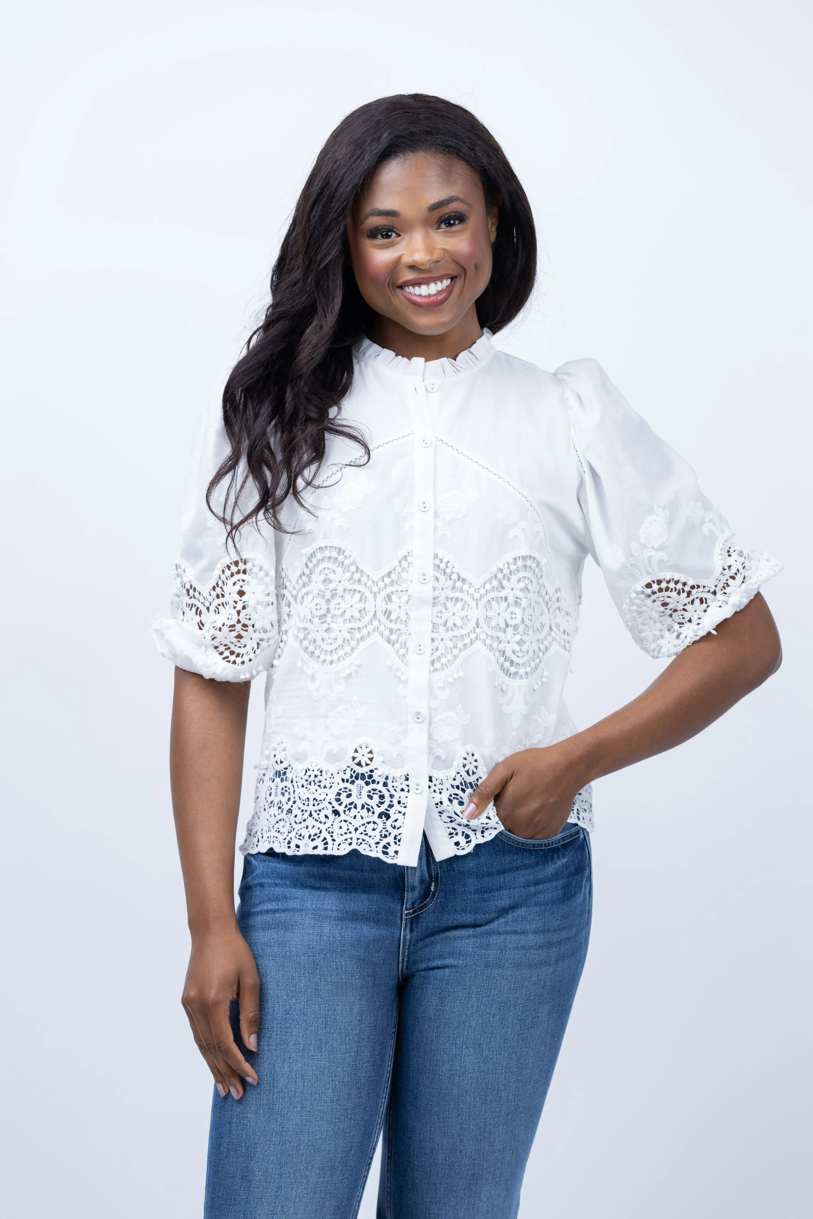 Caballero Collection Celeste Top in Ivory