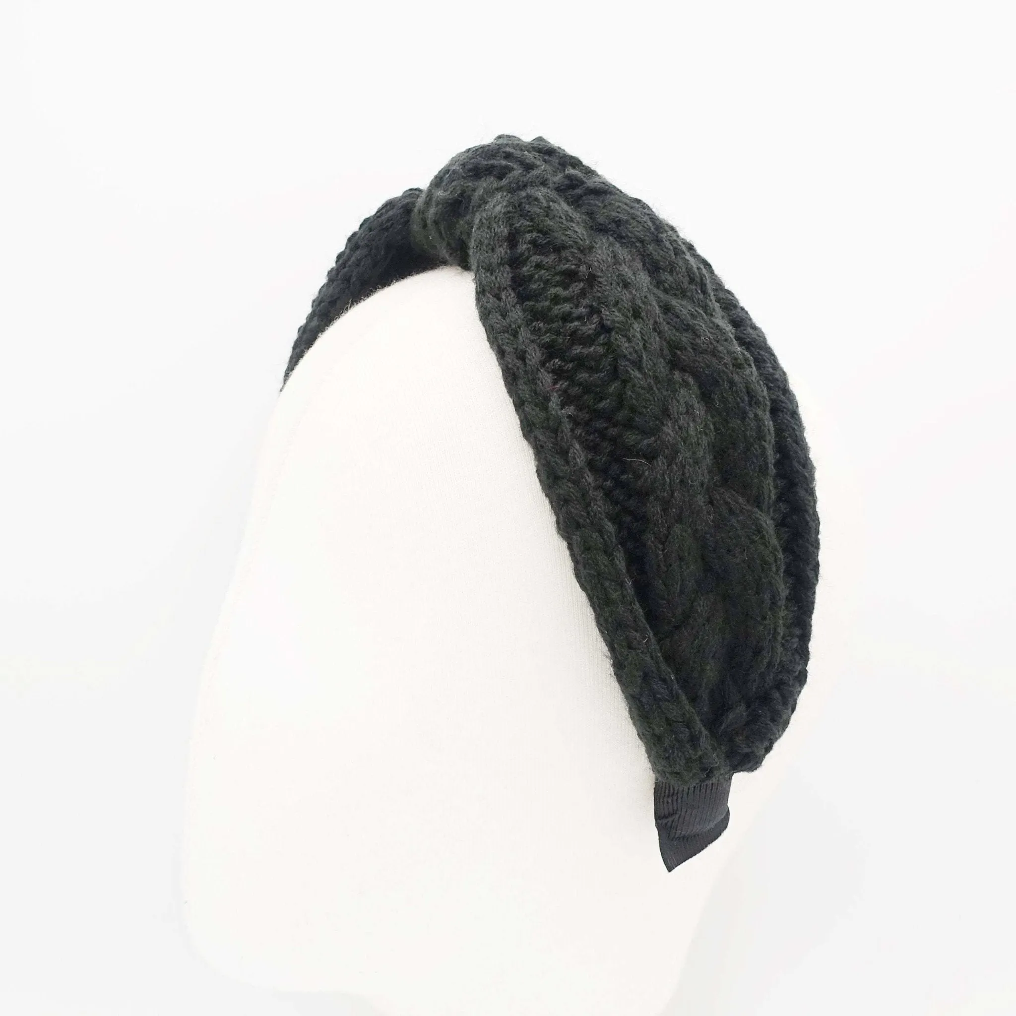 cable knit headband knotted hairband Winter hair accessory for women